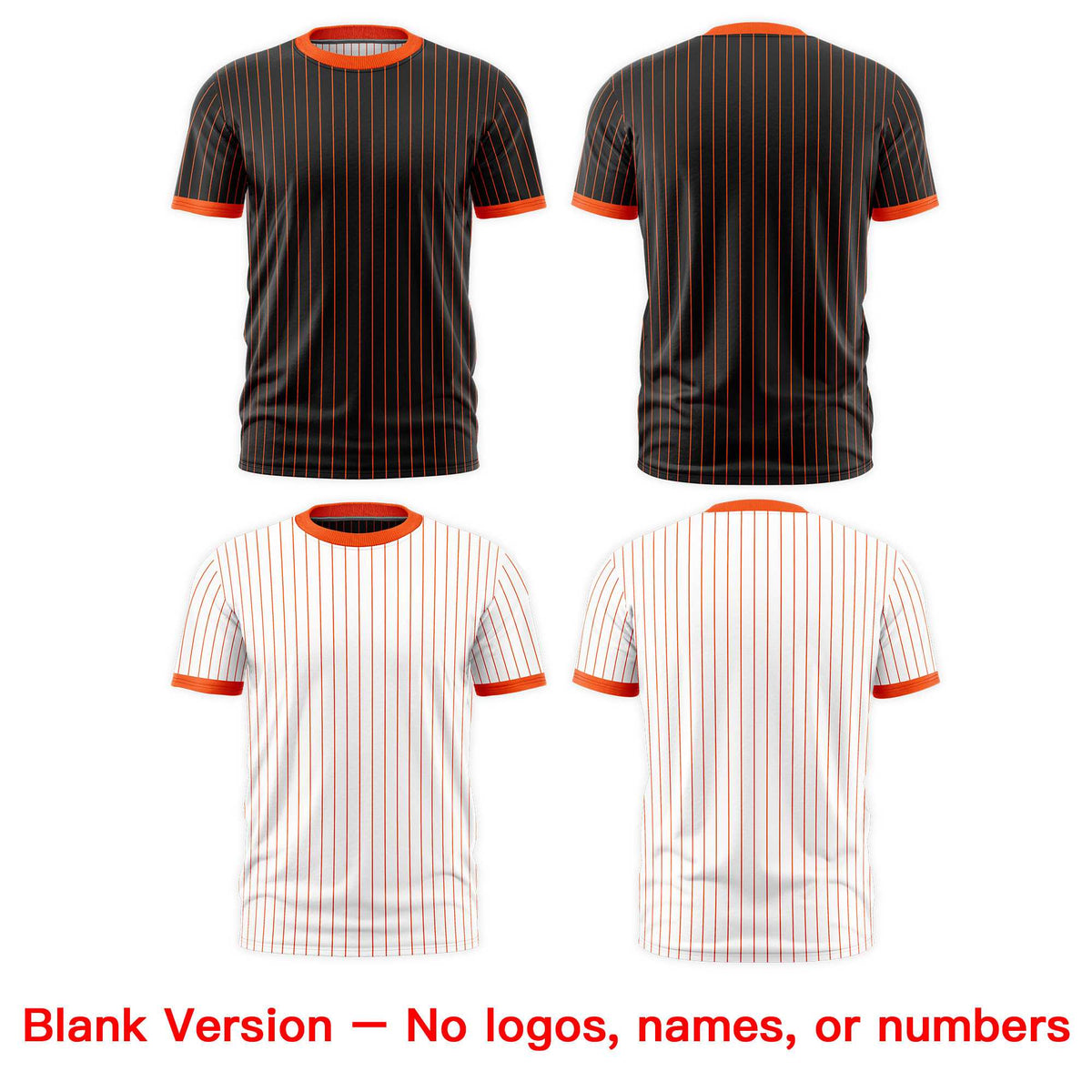 Custom Orange Black White Reversible Stripe Fashion T-shirt| KXKSHOP