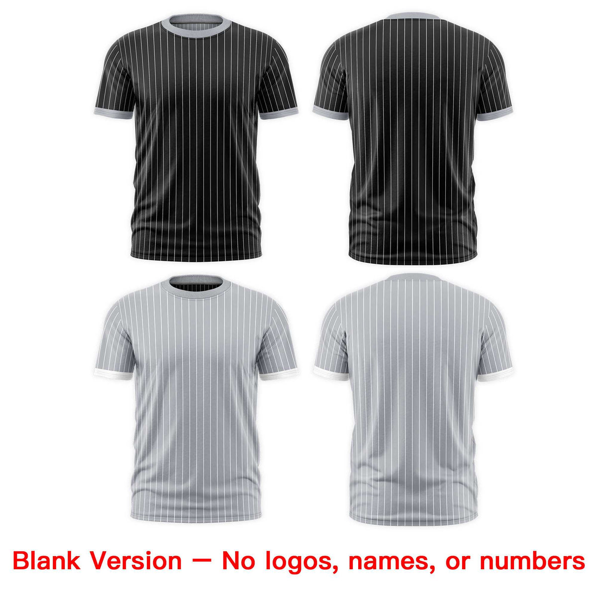 Custom Silver Black White Reversible Stripe Fashion T-shirt| KXKSHOP
