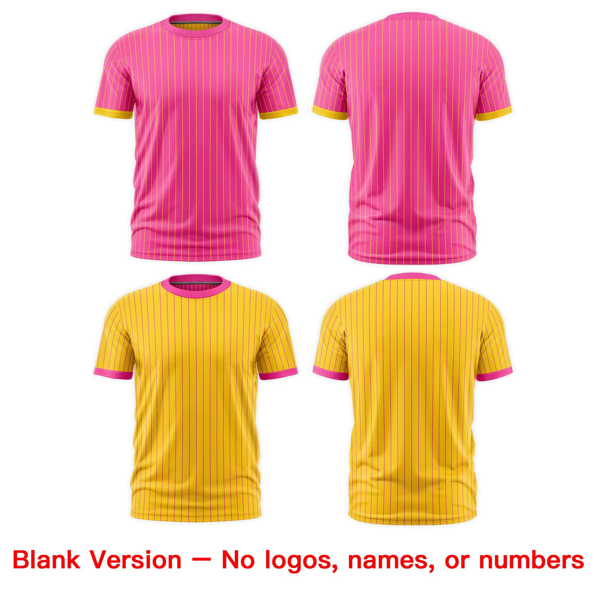 Custom Gold Pink White Reversible Stripe Fashion T-shirt| KXKSHOP