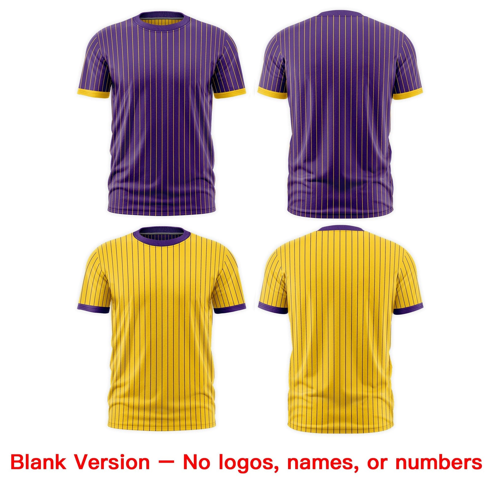 Custom Gold Purple White Reversible Stripe Fashion T-shirt| KXKSHOP