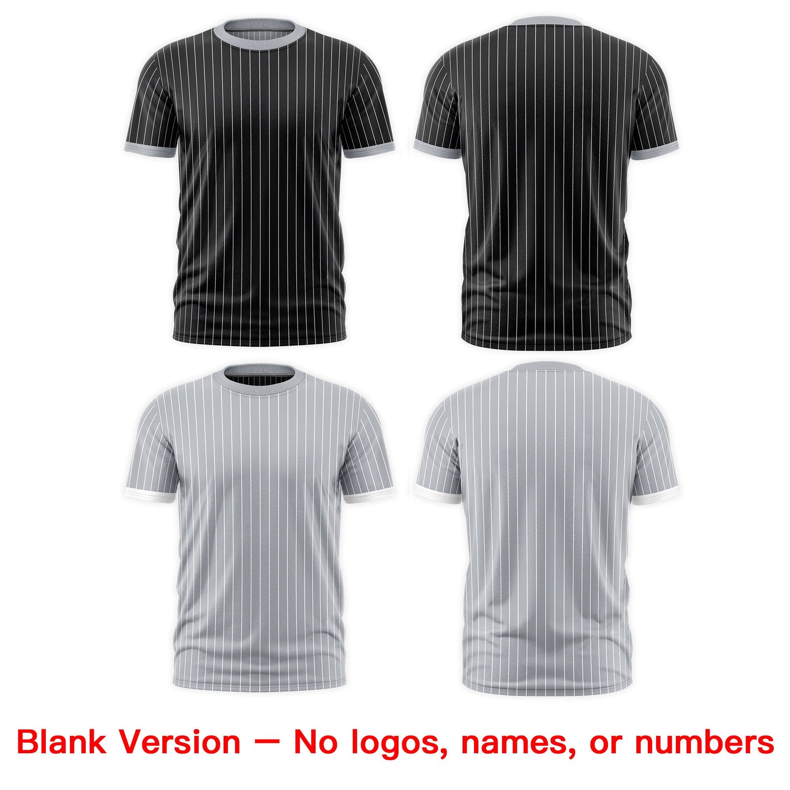 Custom Silver Black White Reversible Stripe Fashion T-shirt| KXKSHOP
