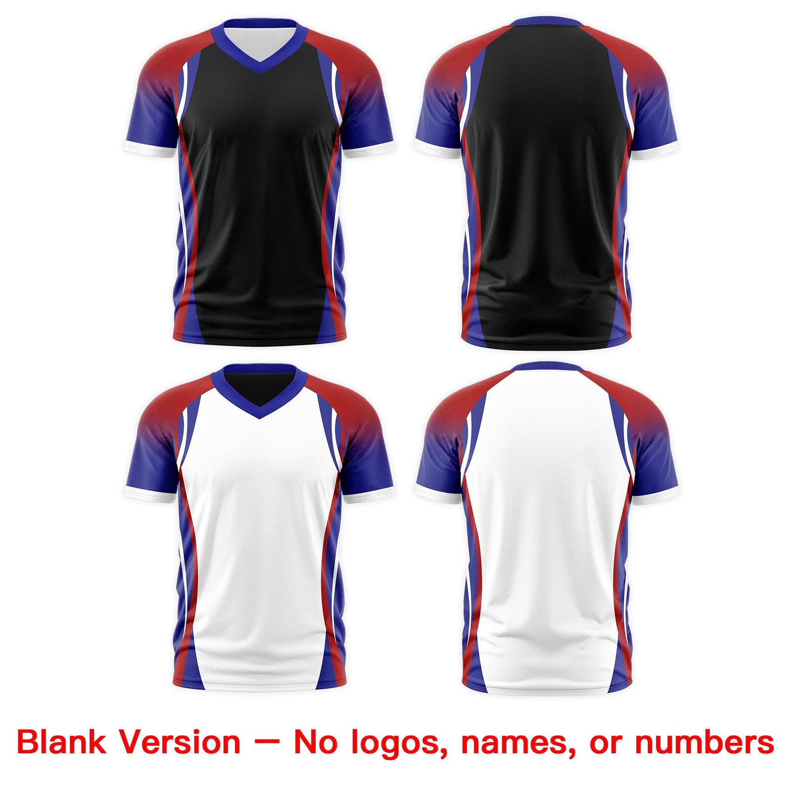 Custom Black Red Royal Blue Reversible Breathable T-shirt| KXKSHOP