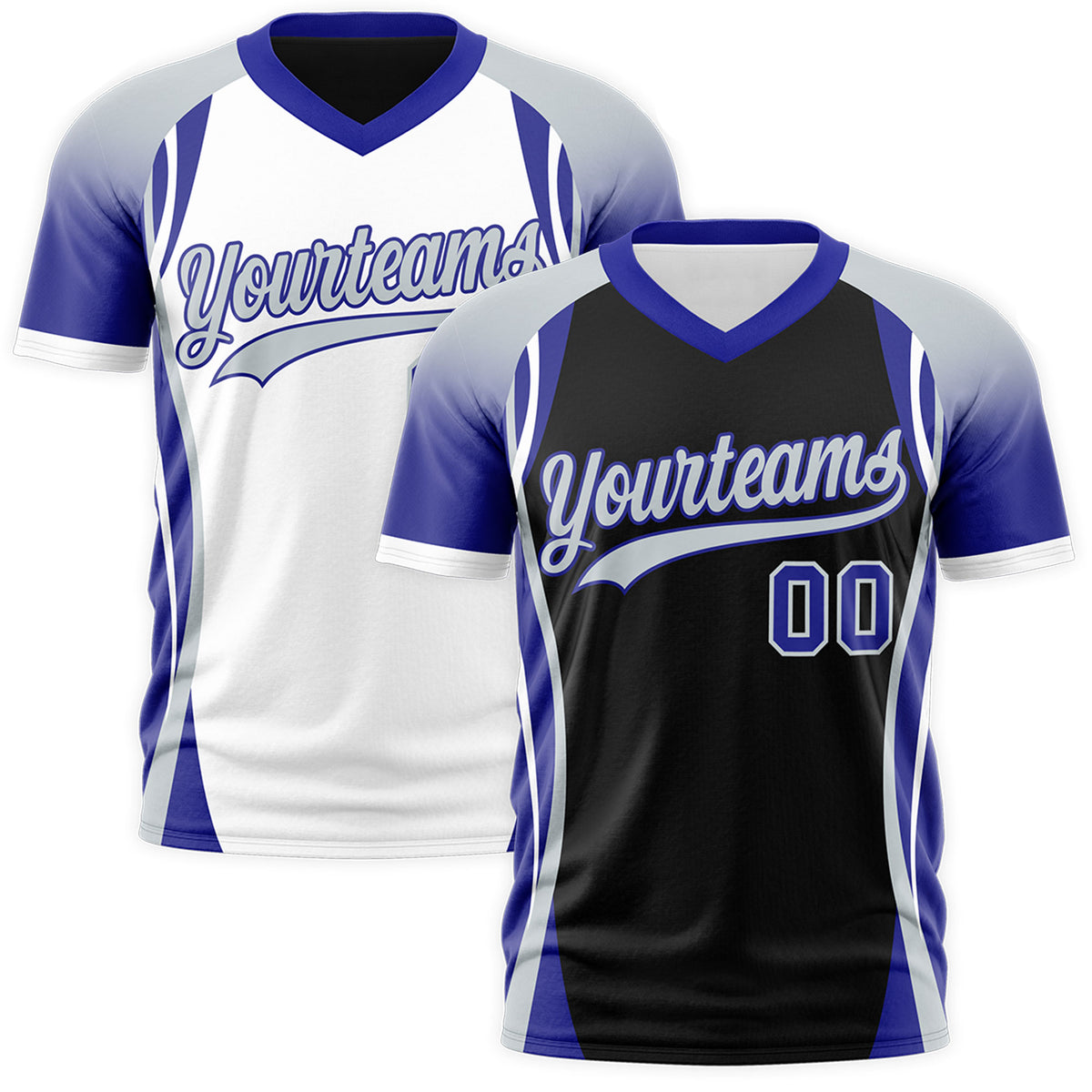 Custom Black Gray Royal Blue Reversible Breathable T-shirt| KXKSHOP