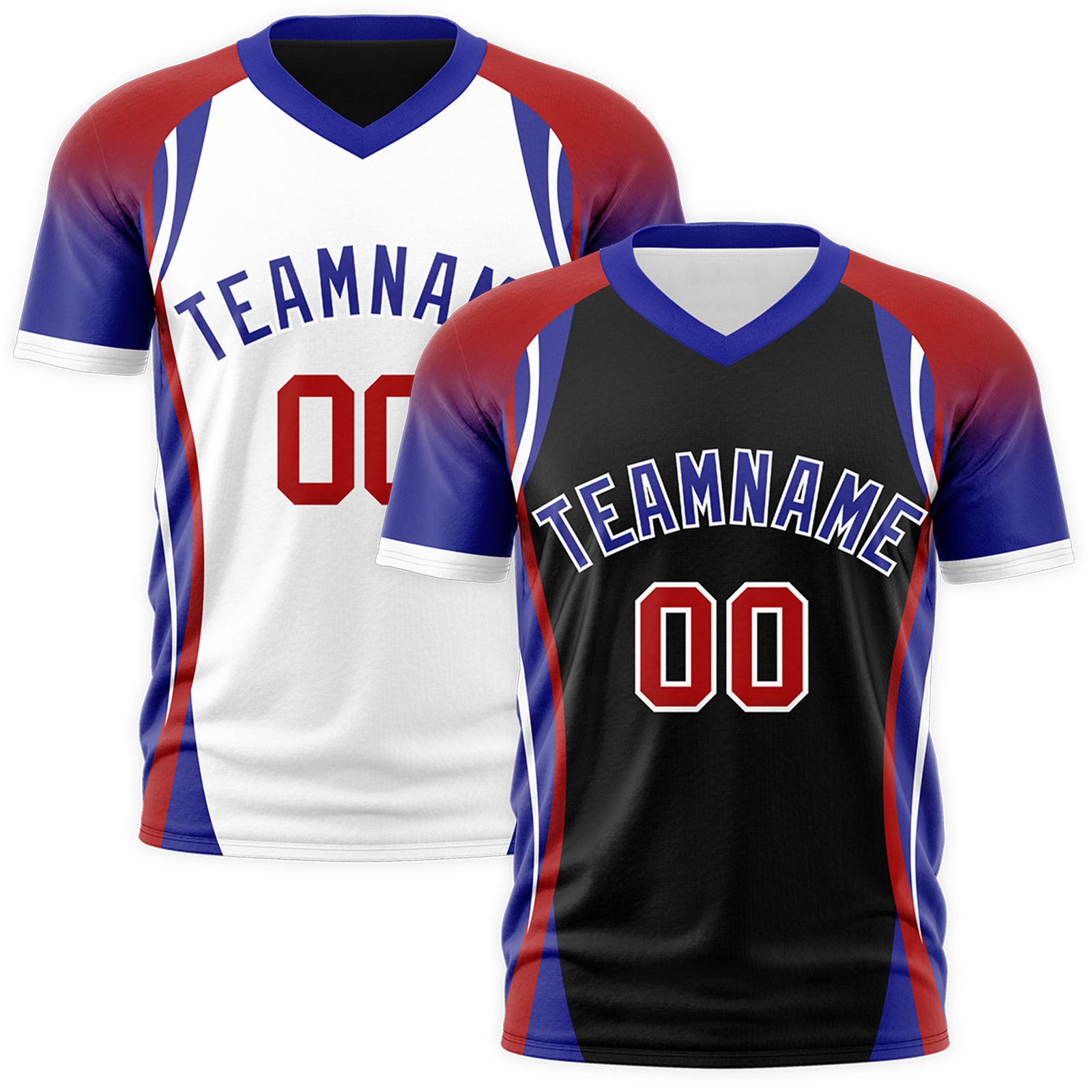 Custom Black Red Royal Blue Reversible Breathable T-shirt| KXKSHOP
