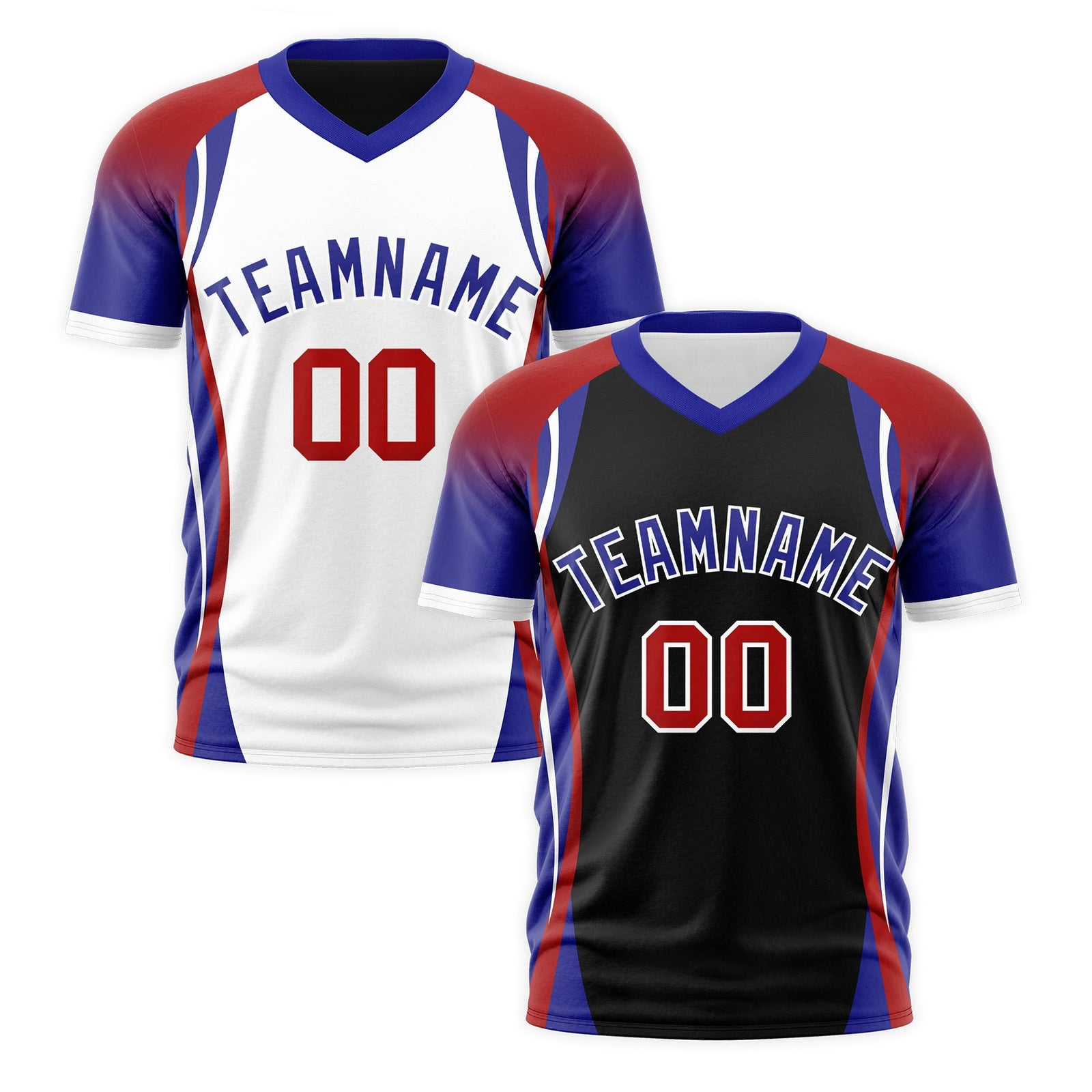 Custom Black Red Royal Blue Reversible Breathable T-shirt| KXKSHOP