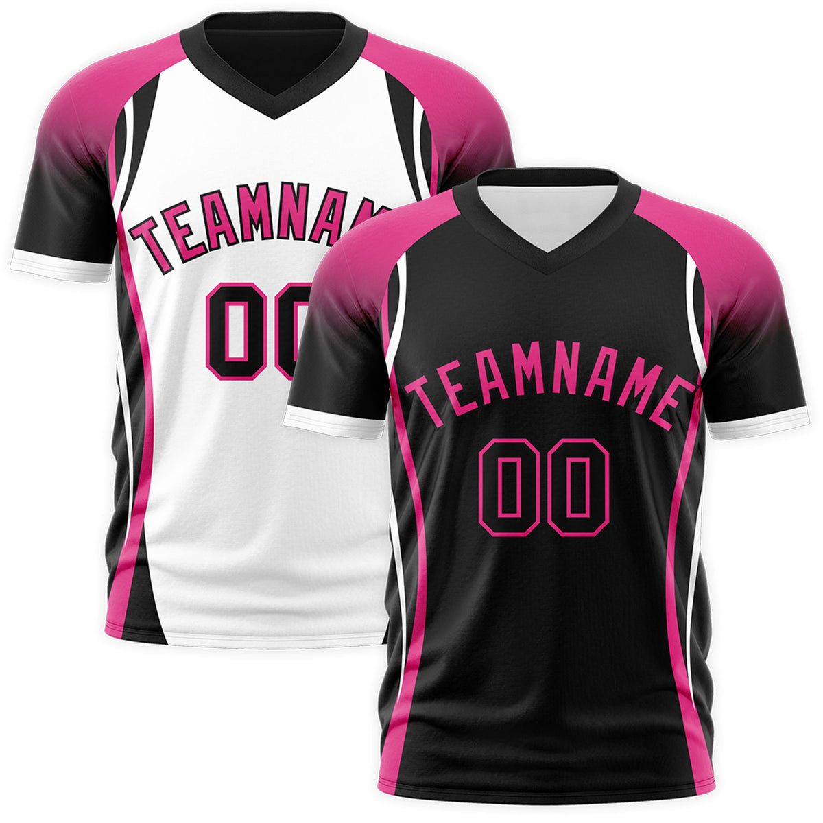 Custom Black Pink White Reversible Breathable T-shirt| KXKSHOP