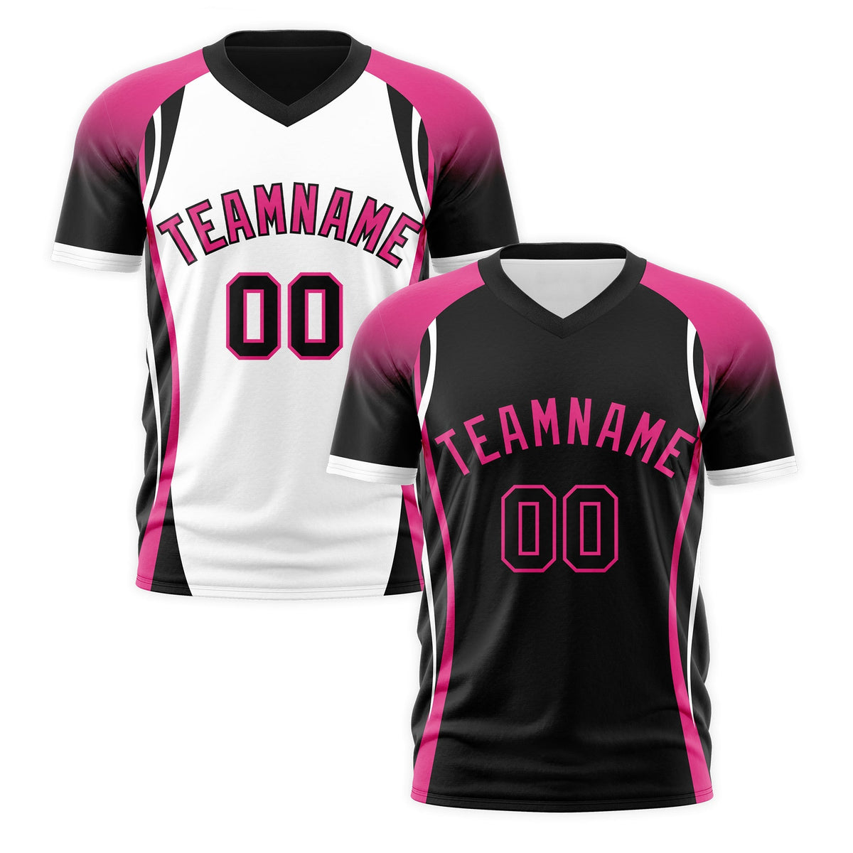Custom Black Pink White Reversible Breathable T-shirt| KXKSHOP