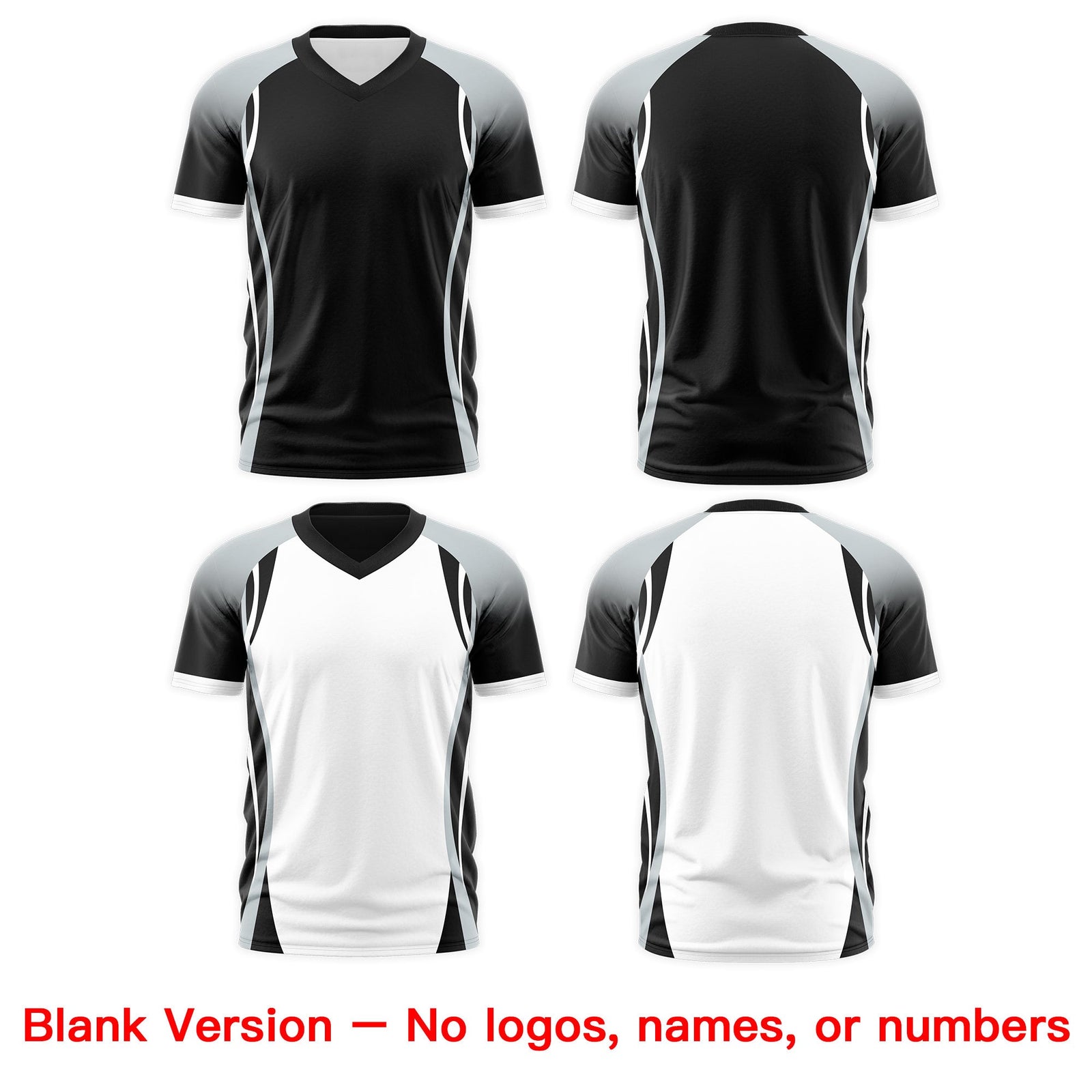 Custom Black Gray White Reversible Wrinkle-Resistant T-shirt| KXKSHOP