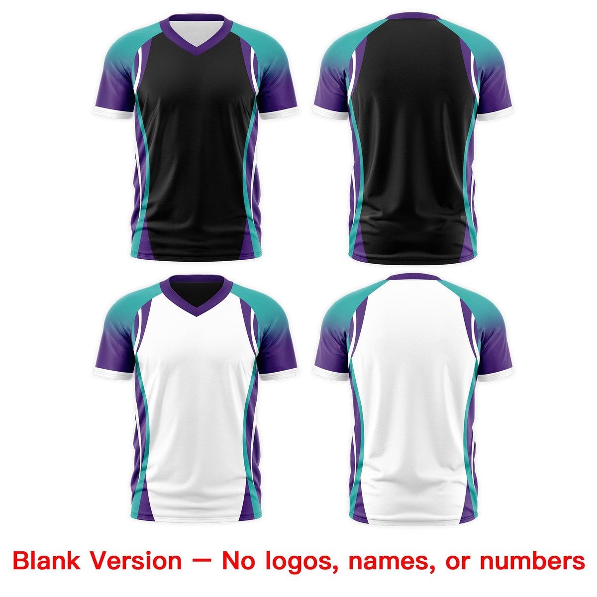 Custom Black Aqua Purple Reversible Wrinkle-Resistant T-shirt| KXKSHOP