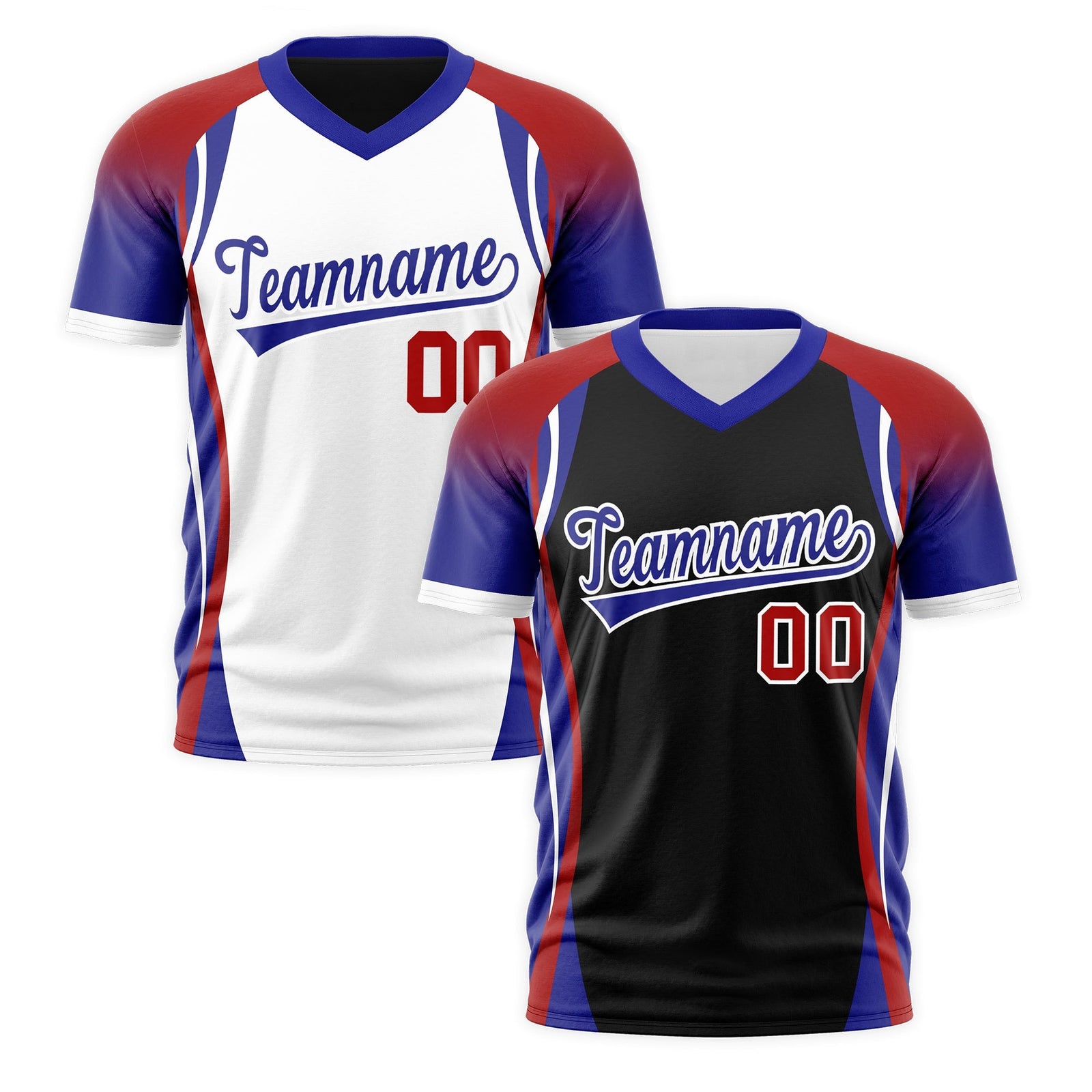 Custom Black Red Royal Blue Reversible Breathable T-shirt| KXKSHOP