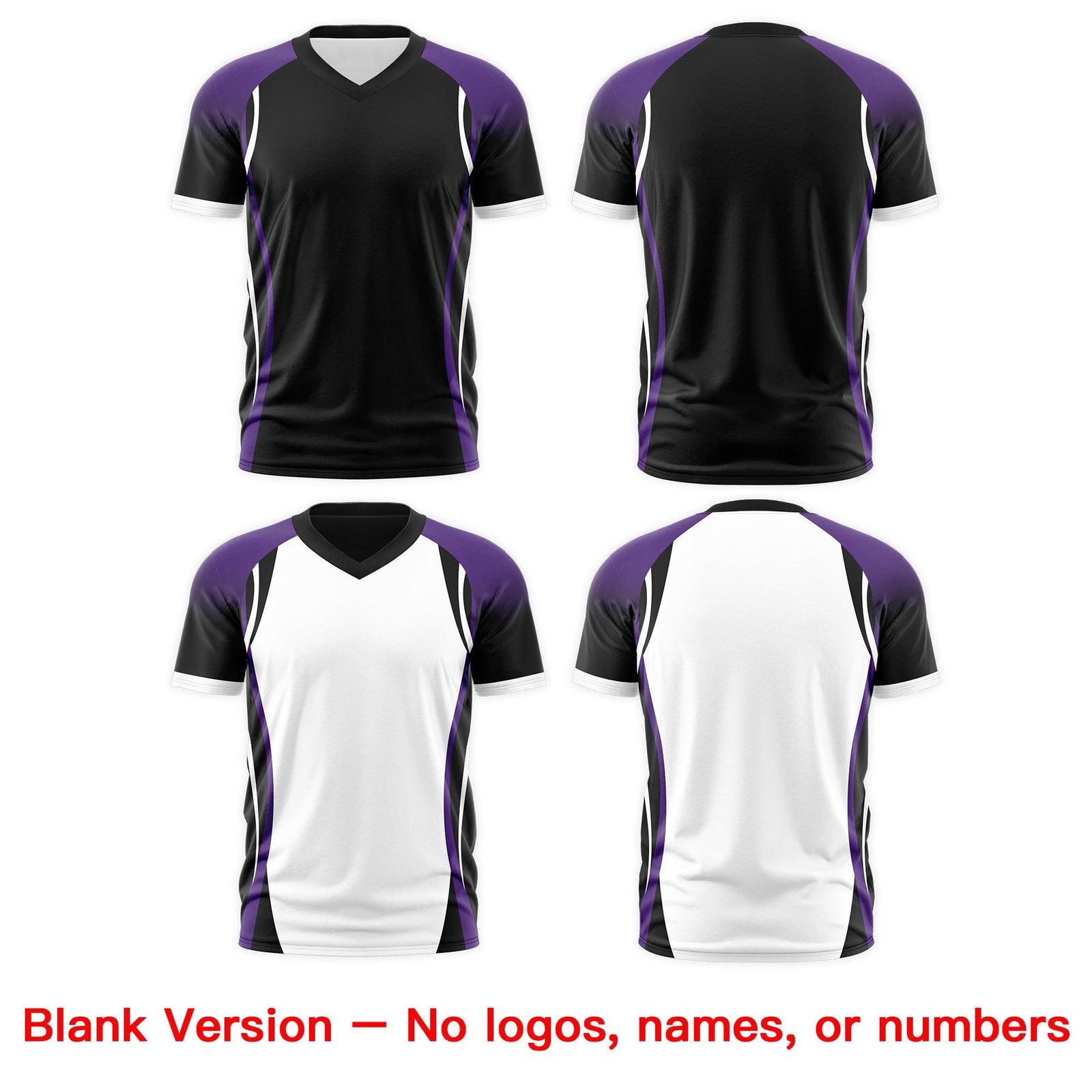 Custom Black Purple White Reversible Wrinkle-Resistant T-shirt| KXKSHOP