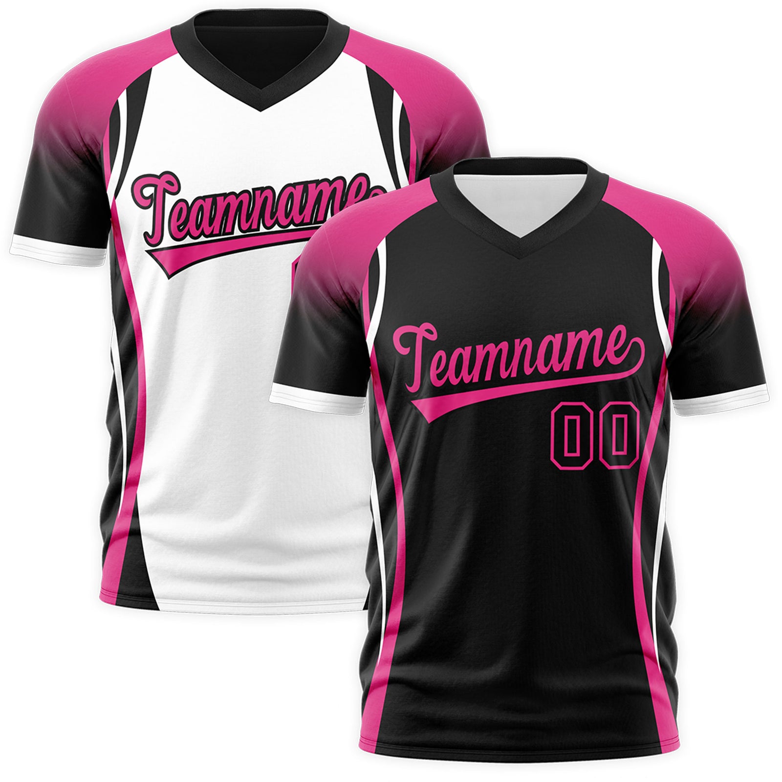 Custom Black Pink White Reversible Breathable T-shirt| KXKSHOP