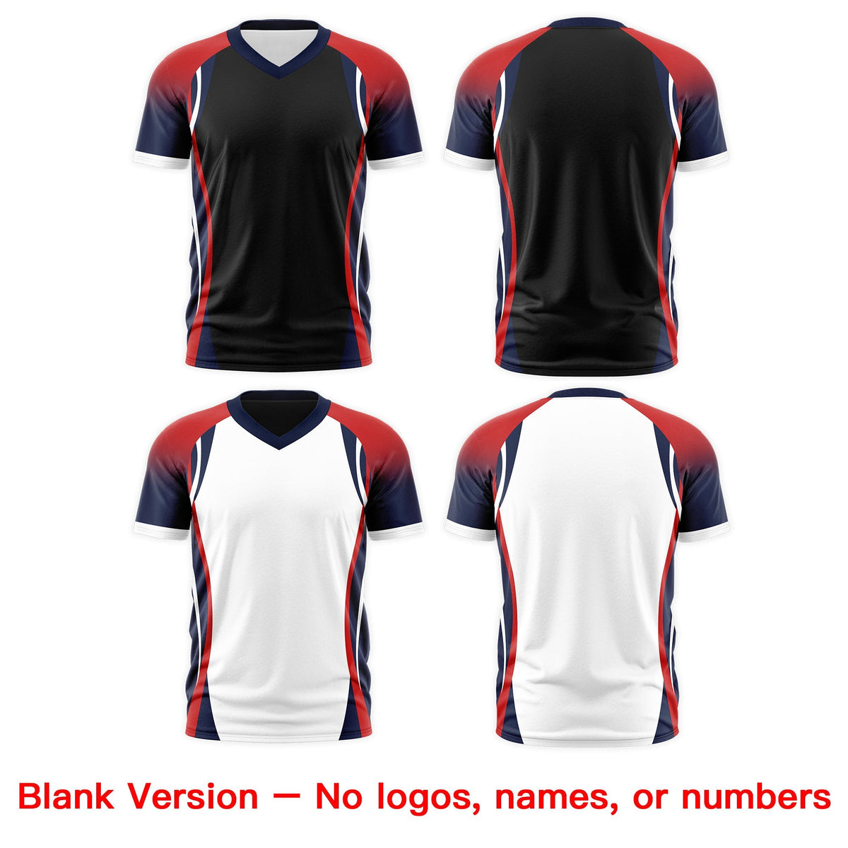 Custom Black Red Navy Reversible Breathable T-shirt| KXKSHOP
