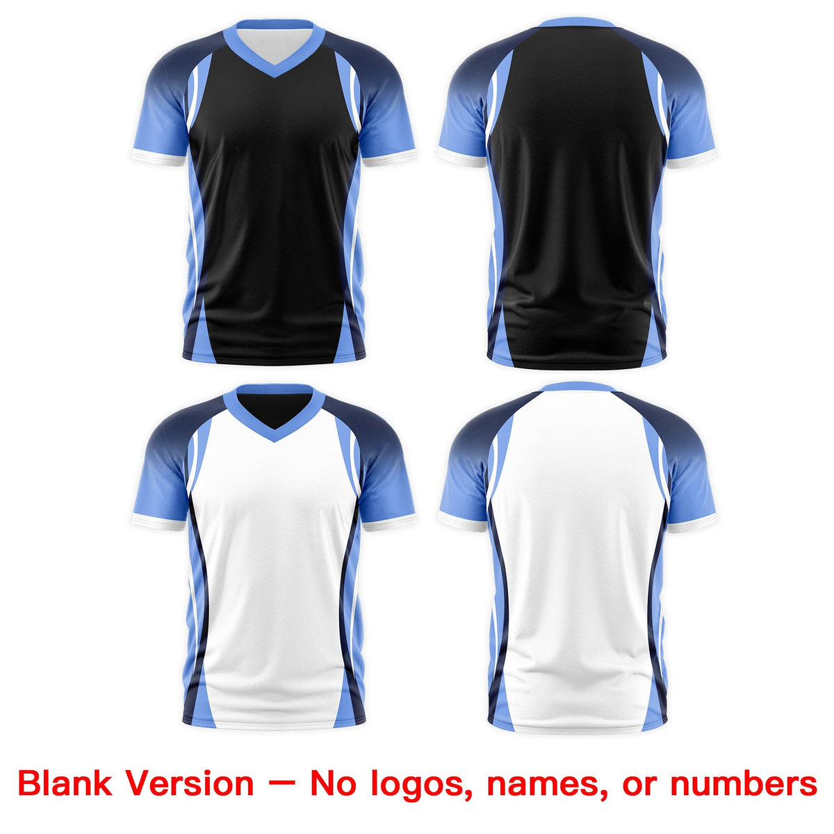 Custom Black Navy Light Blue Reversible Breathable T-shirt| KXKSHOP