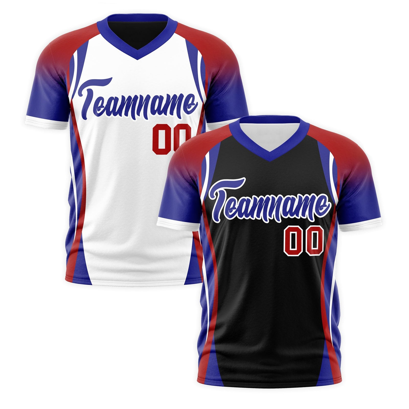 Custom Black Red Royal Blue Reversible Breathable T-shirt| KXKSHOP