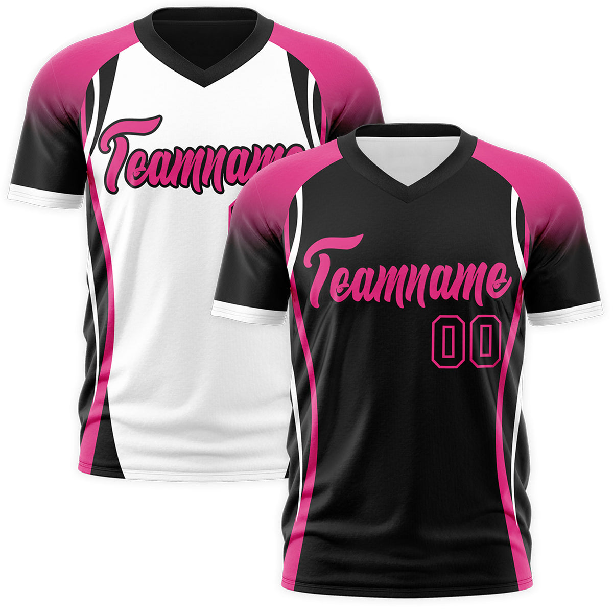 Custom Black Pink White Reversible Breathable T-shirt| KXKSHOP