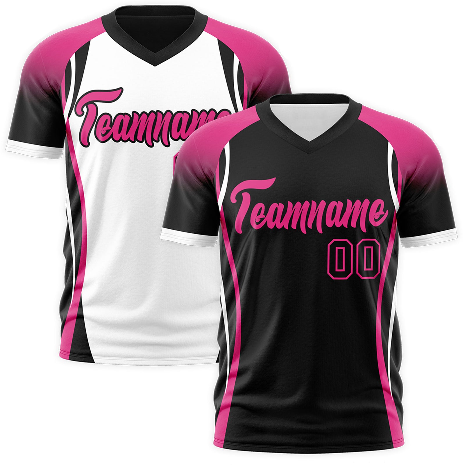 Custom Black Pink White Reversible Breathable T-shirt| KXKSHOP