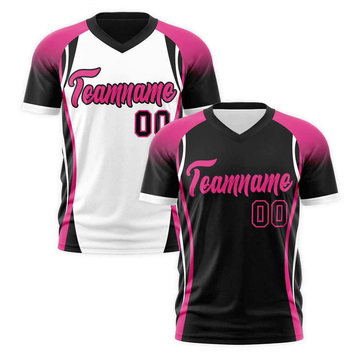 Custom Black Pink White Reversible Breathable T-shirt| KXKSHOP