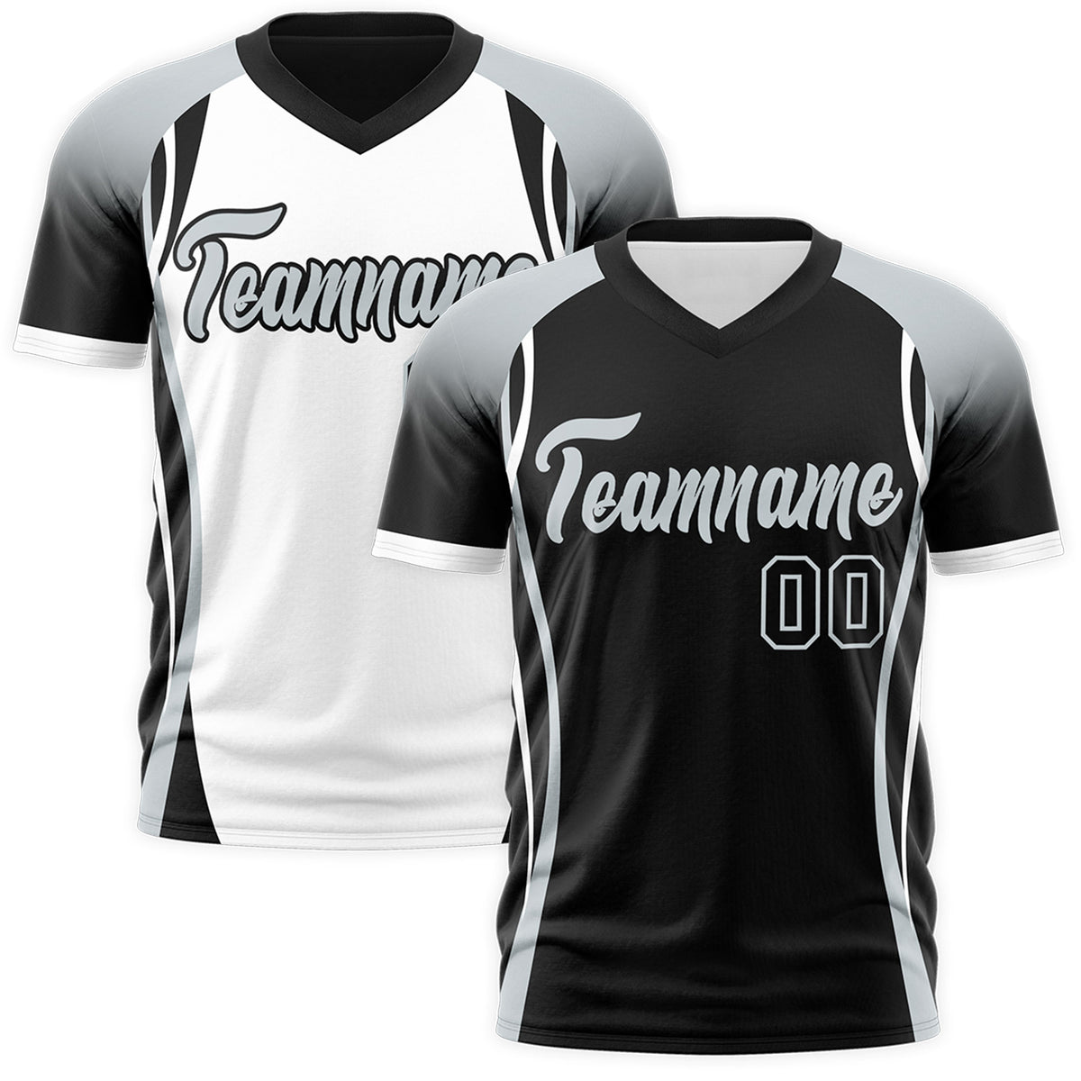 Custom Black Gray White Reversible Wrinkle-Resistant T-shirt| KXKSHOP