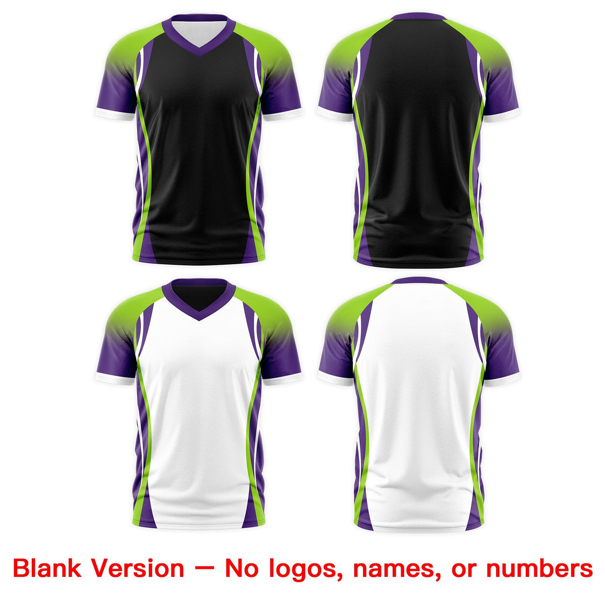Custom Black Neon Green Purple Reversible Breathable T-shirt| KXKSHOP