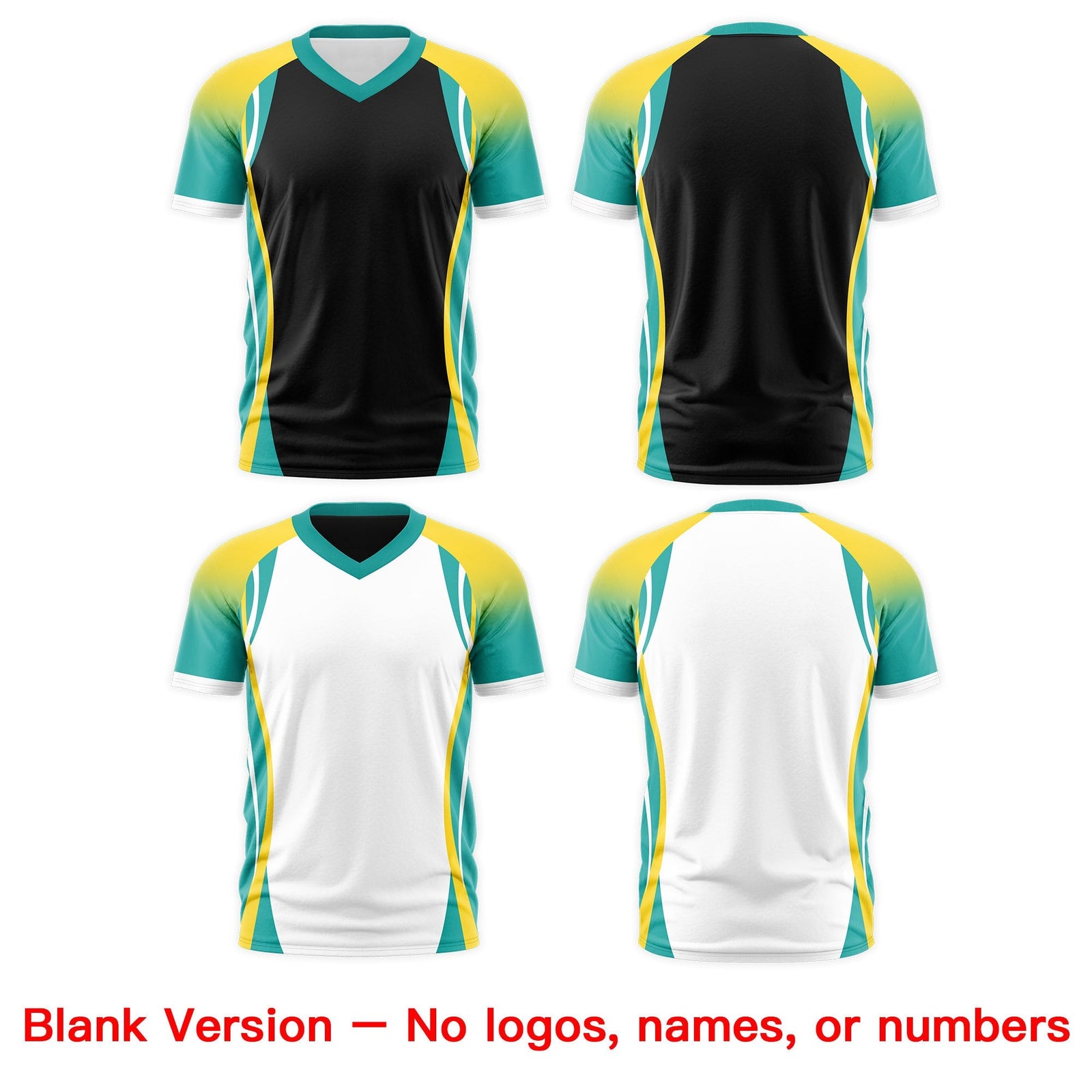 Custom Black Gold Aqua Reversible Breathable T-shirt| KXKSHOP