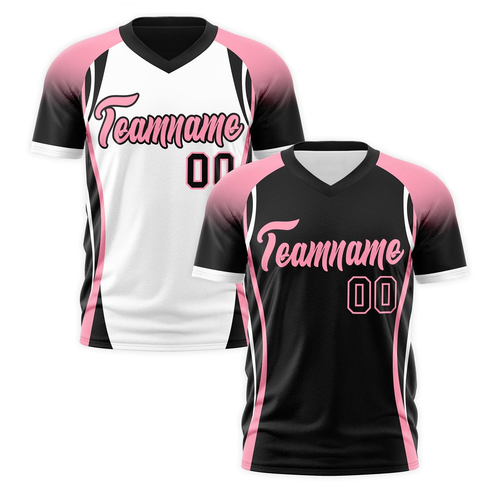 Custom Black Light Pink White Reversible Wrinkle-Resistant T-shirt| KXKSHOP