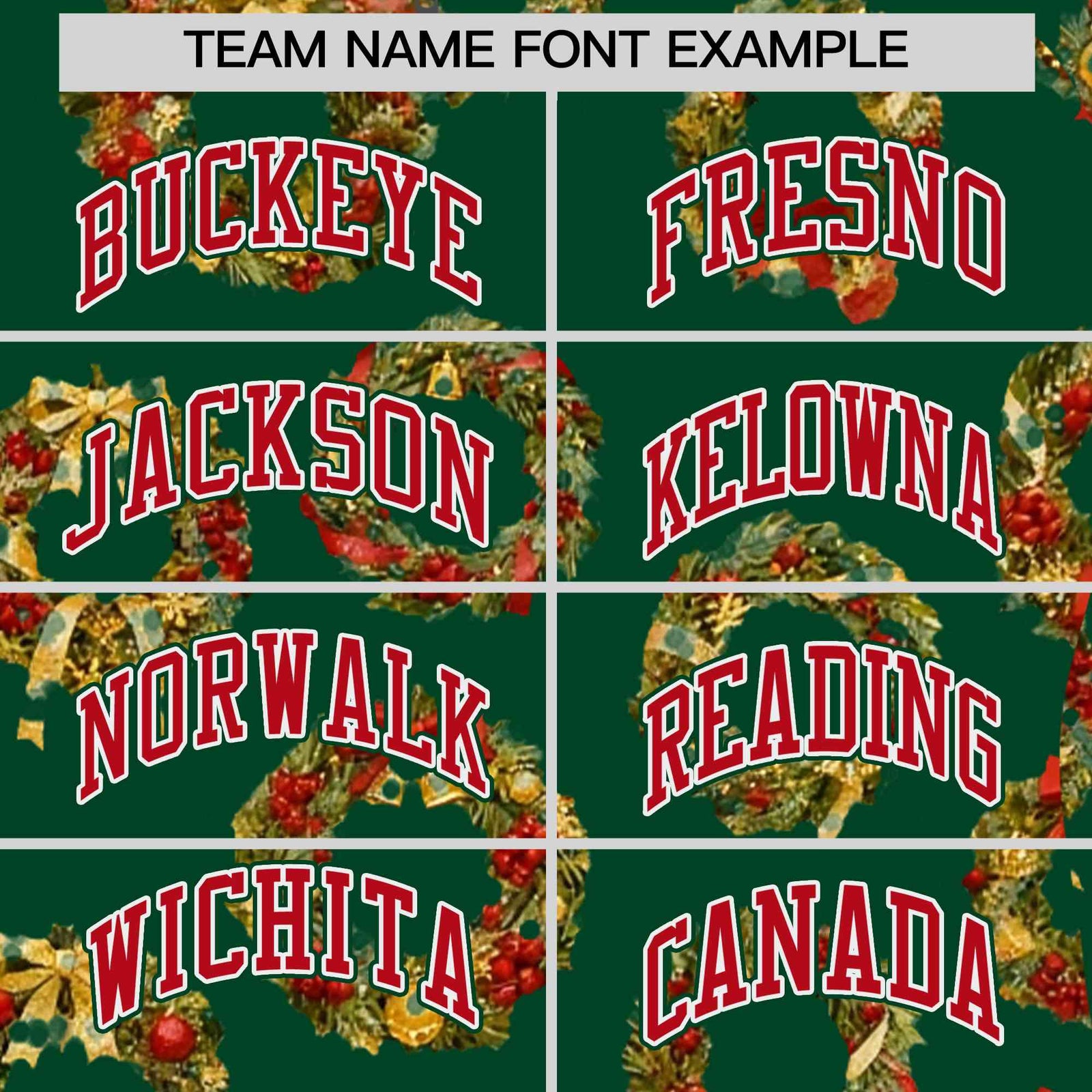 Custom Green Red Christmas Graffiti Pattern Athletic Full-Zip Hoodie