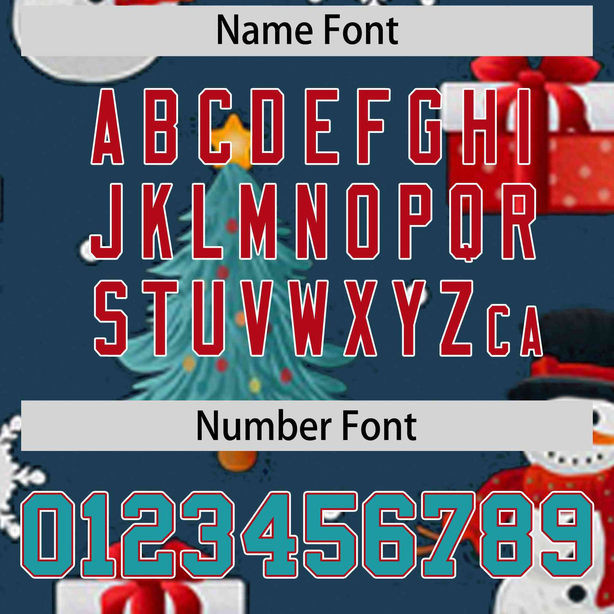 Custom Midnight Blue Aqua Christmas Graffiti Pattern Athletic Full-Zip Hoodie