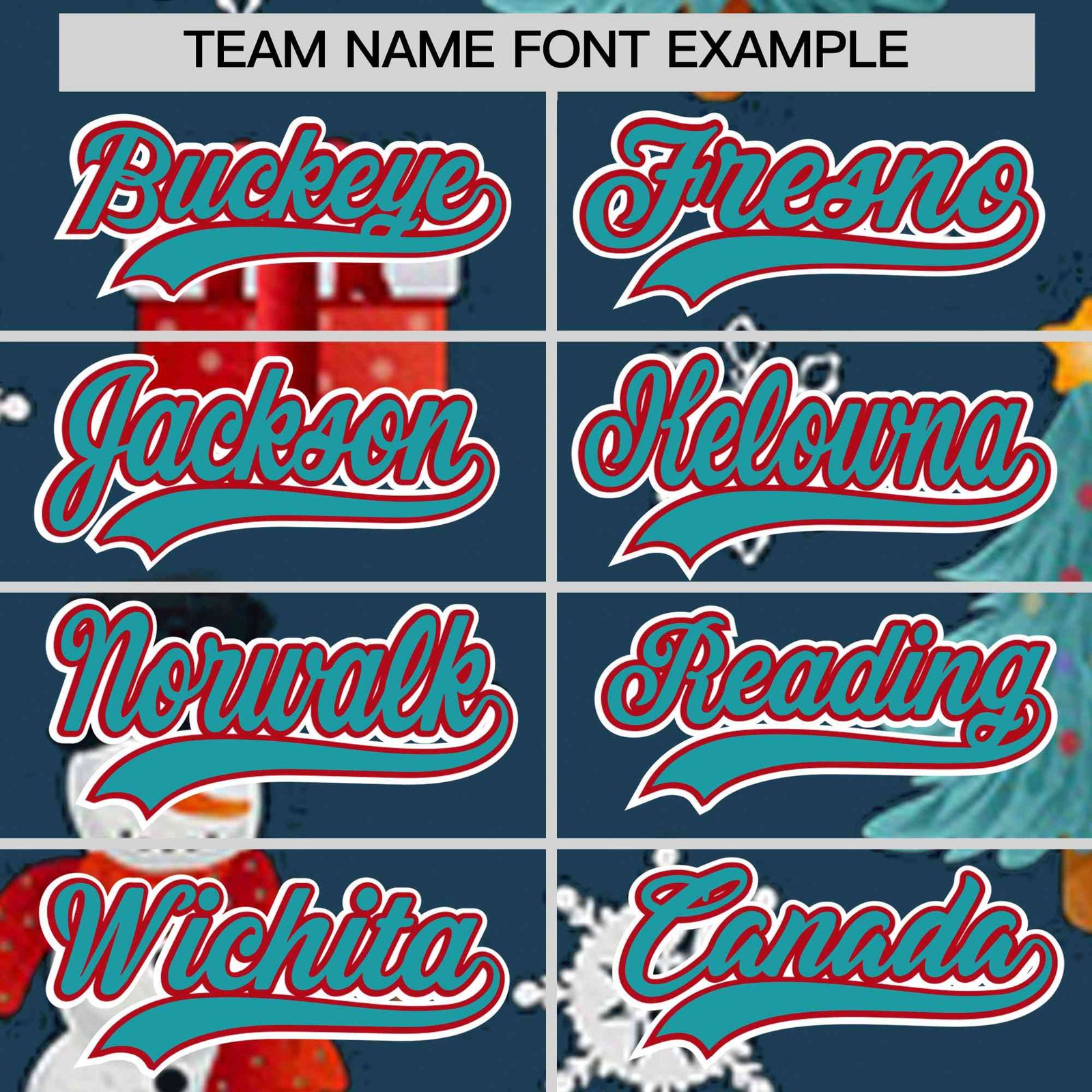 Custom Midnight Blue Aqua Christmas Graffiti Pattern Athletic Full-Zip Hoodie