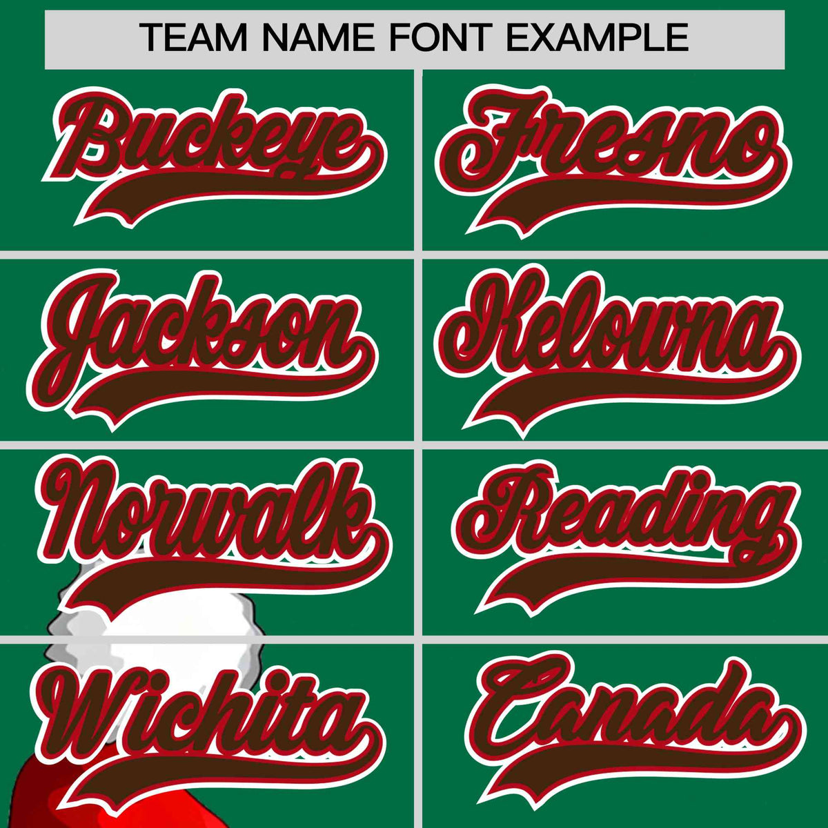 Custom Kelly Green Red Christmas Graffiti Pattern Athletic Full-Zip Hoodie