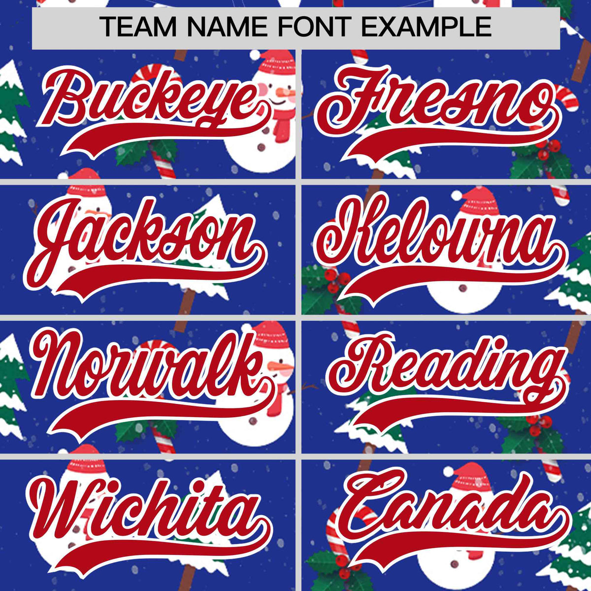 Custom Royal Blue Red Christmas Graffiti Pattern Athletic Full-Zip Hoodie