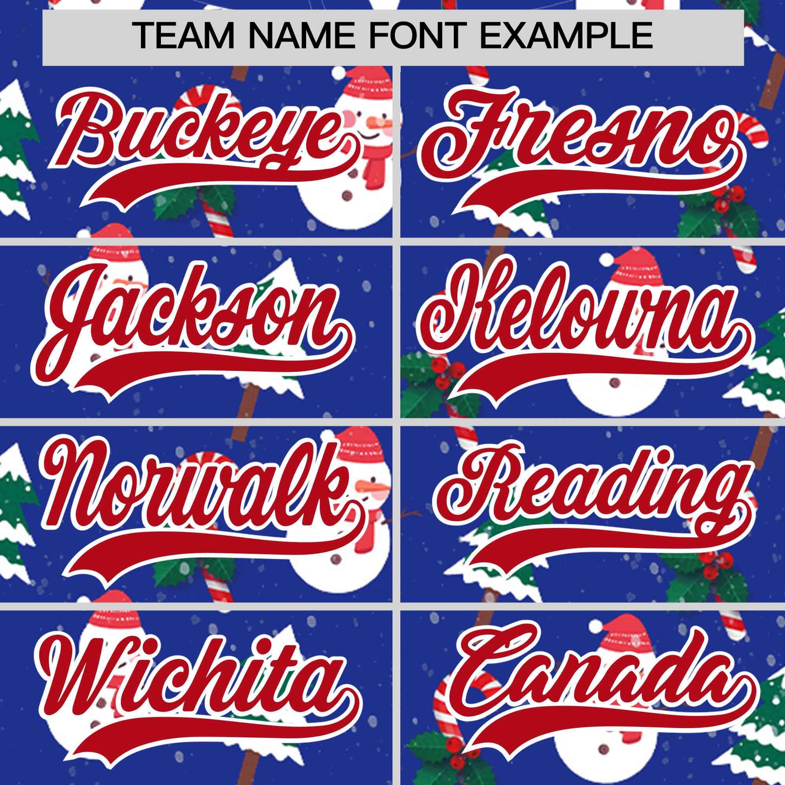 Custom Royal Blue Red Christmas Graffiti Pattern Athletic Full-Zip Hoodie