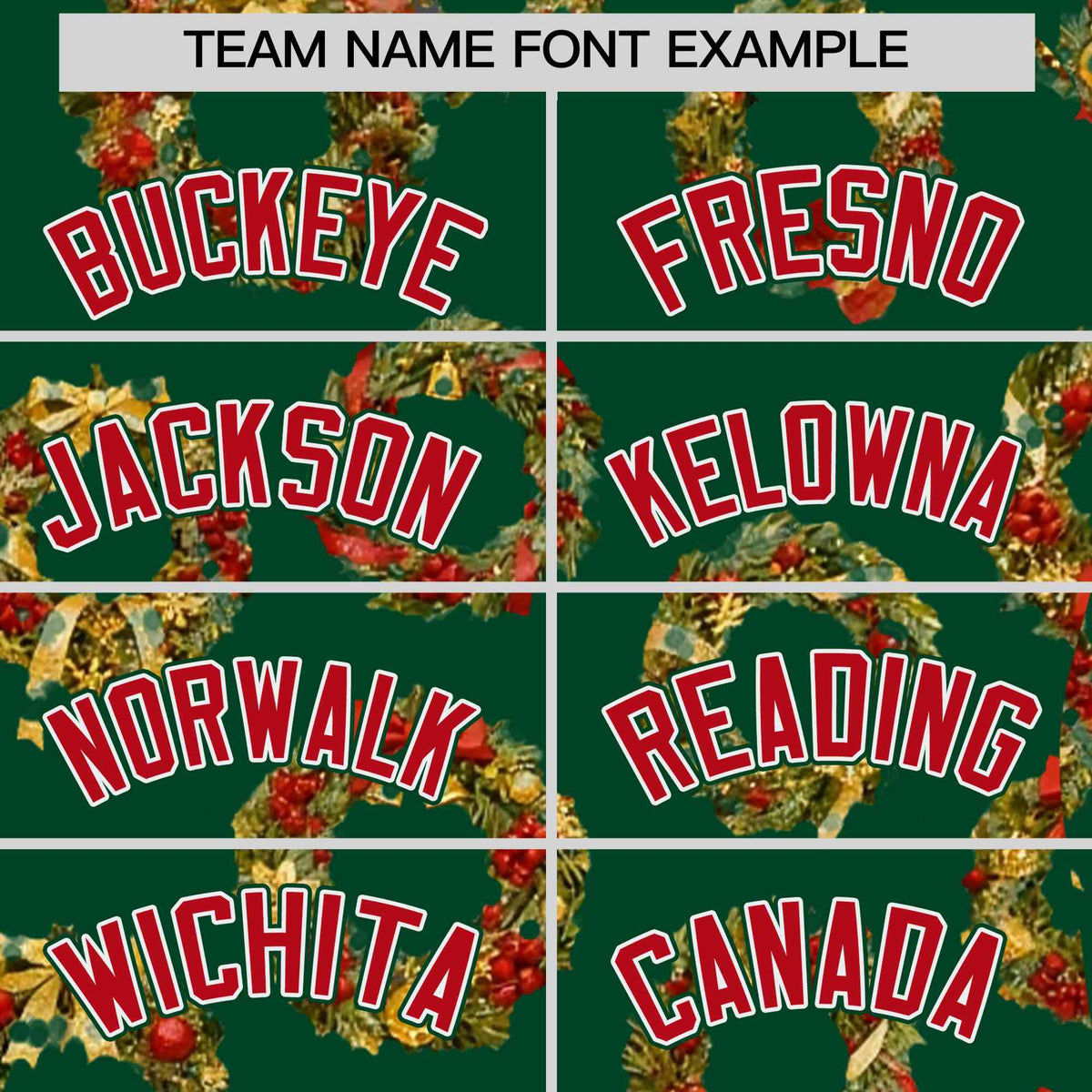 Custom Green Red Christmas Graffiti Pattern Athletic Full-Zip Hoodie