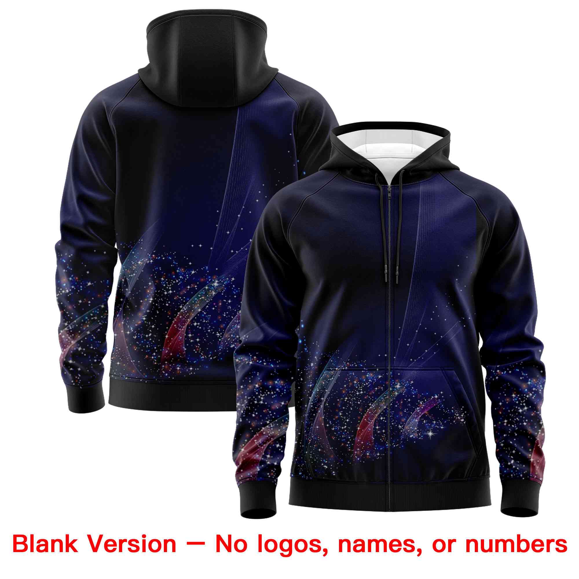 Custom Black Red Christmas Graffiti Pattern Athletic Pullover Hoodie