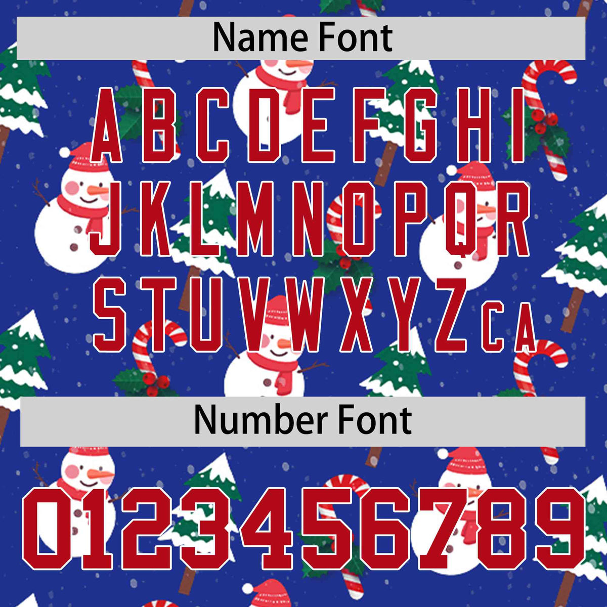 Custom Royal Blue Red Christmas Graffiti Pattern Athletic Full-Zip Hoodie| KXKSHOP