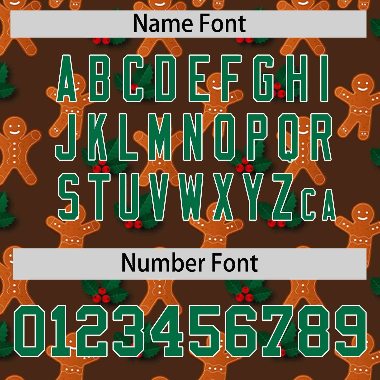 Custom Light Brown Kelly Green Christmas Graffiti Pattern Athletic Full-Zip Hoodie| KXKSHOP