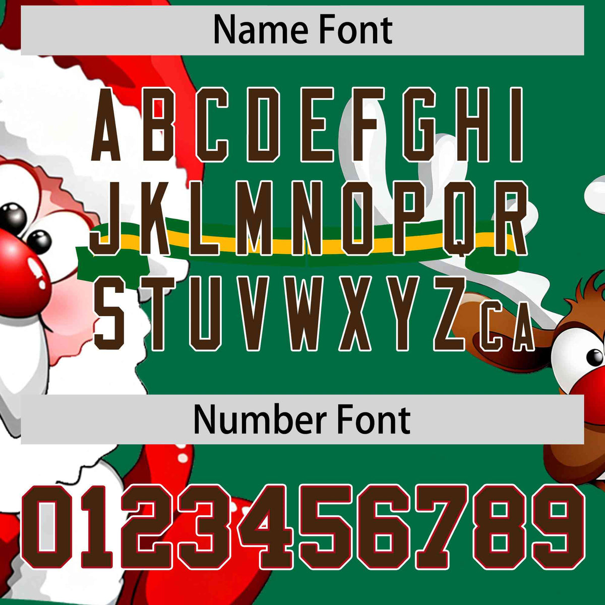 Custom Kelly Green Red Christmas Graffiti Pattern Athletic Pullover Hoodie