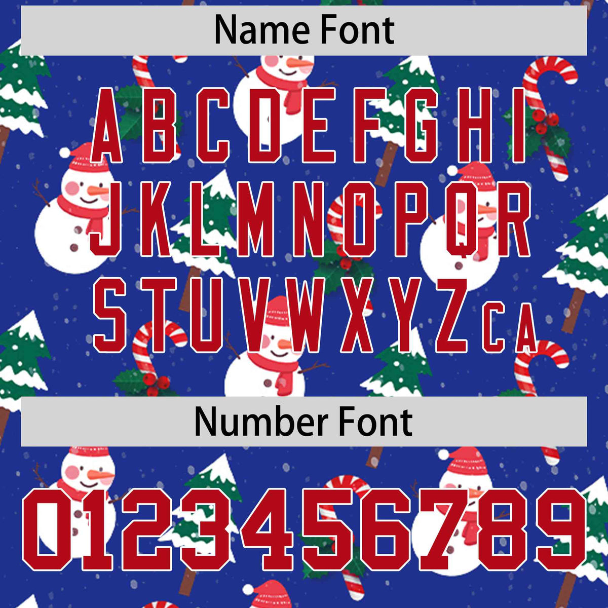 Custom Royal Blue Red Christmas Graffiti Pattern Athletic Full-Zip Hoodie