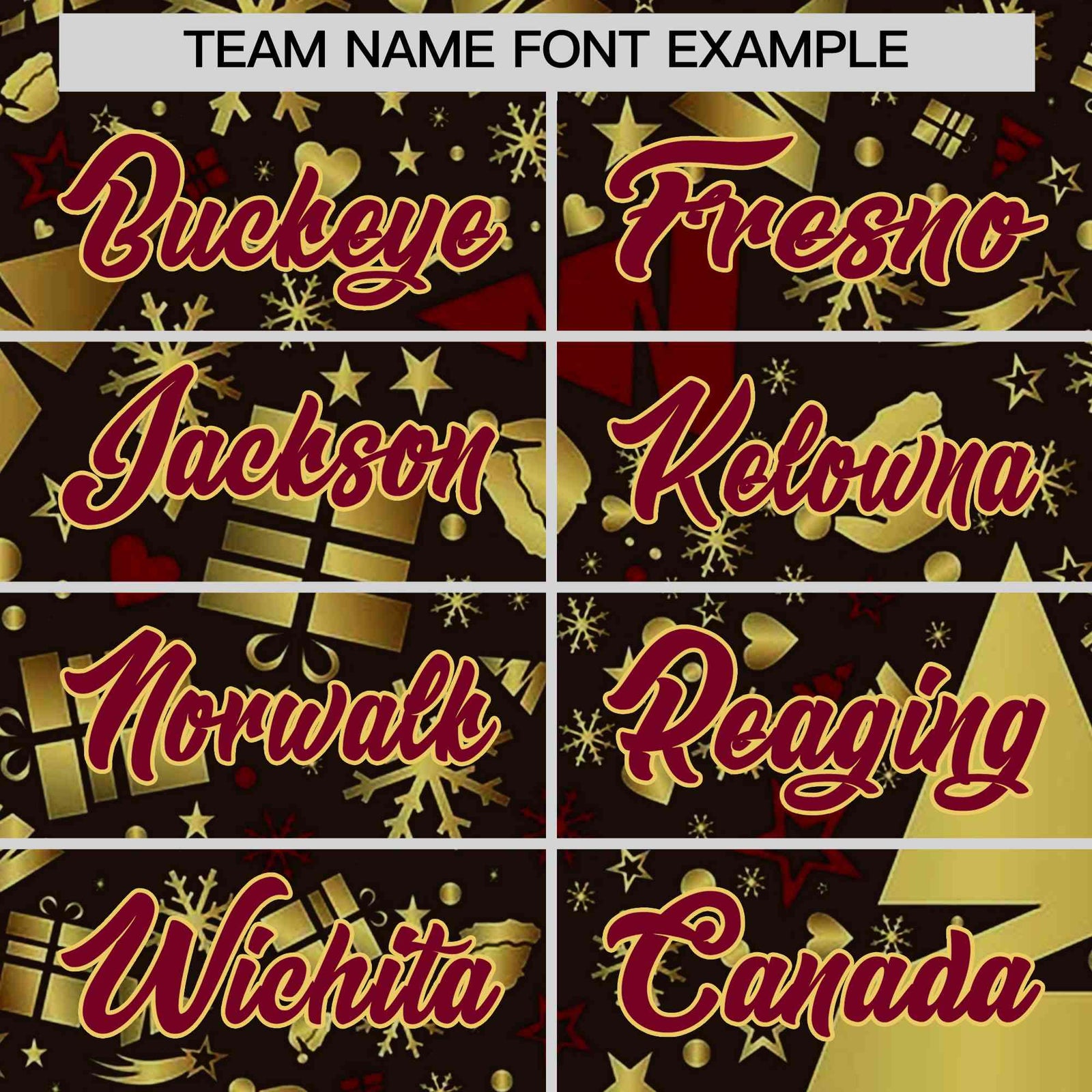 Custom Brown Crimson Christmas Graffiti Pattern Athletic Full-Zip Hoodie