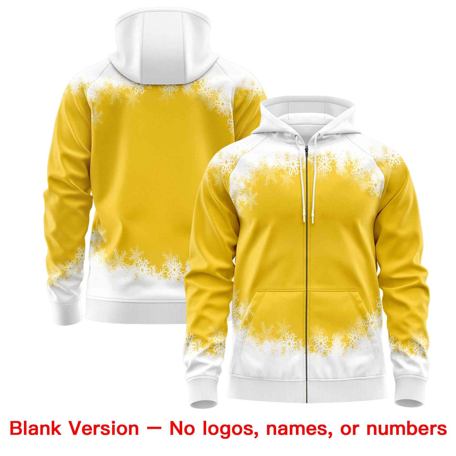 Custom Gold White Christmas Graffiti Pattern Athletic Pullover Hoodie