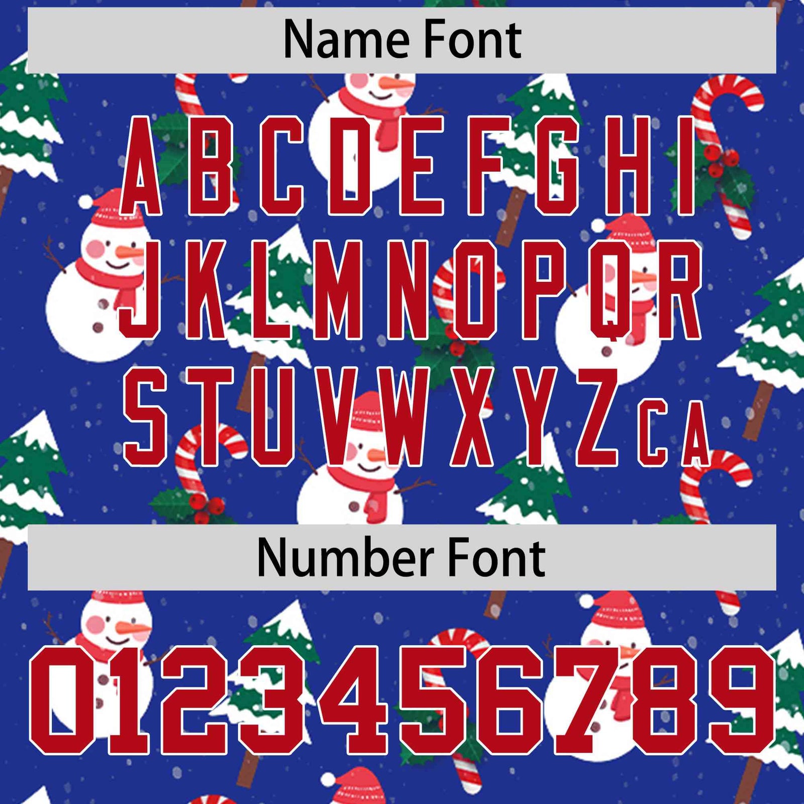 Custom Royal Blue Red Christmas Graffiti Pattern Athletic Full-Zip Hoodie