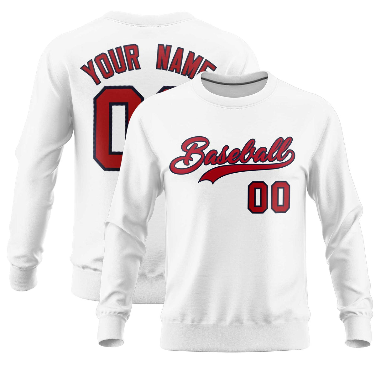Custom White Classic Style Personalized Uniform Pullover Hoodie