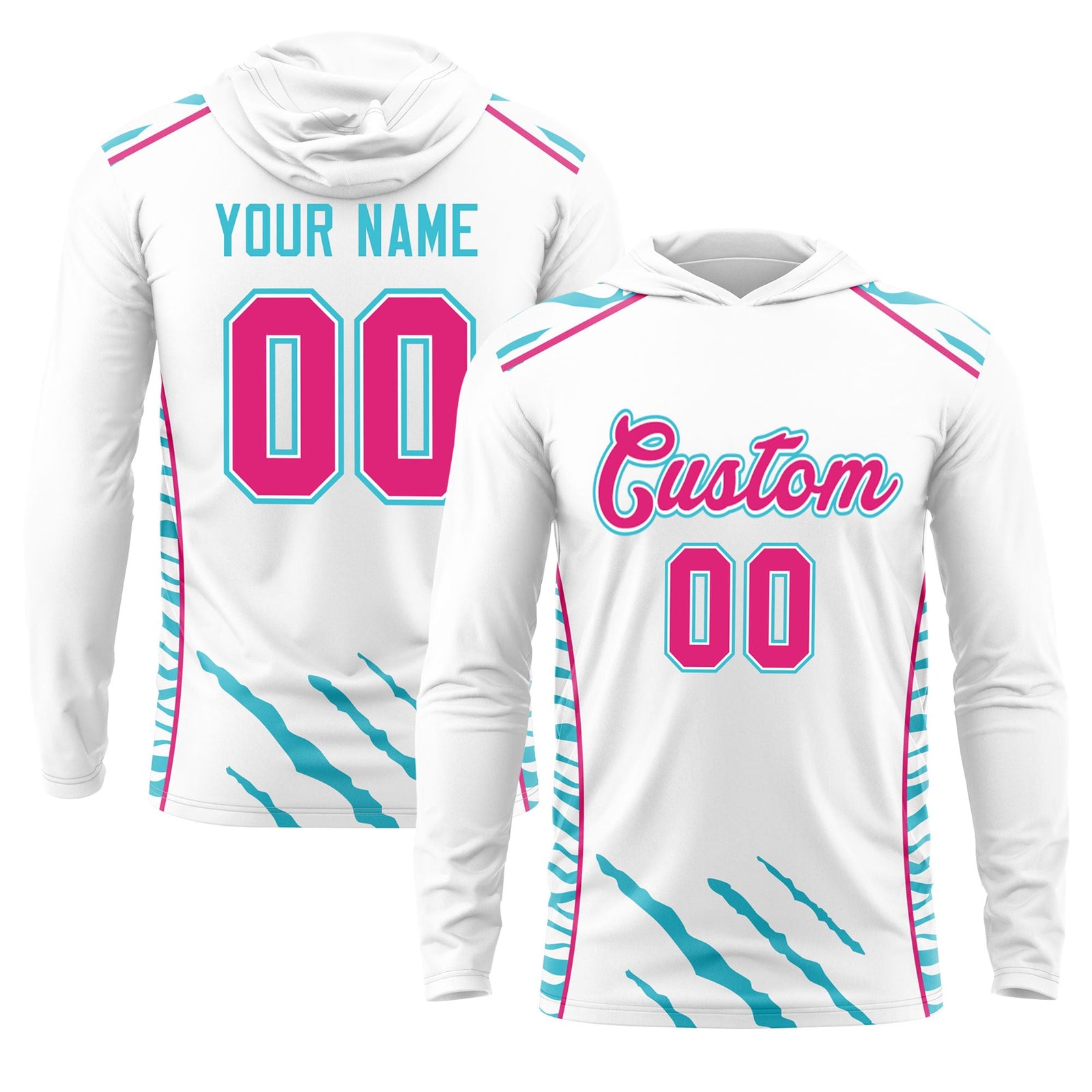 Custom White Basketball Shooting Shirt Performance Training Lightweight Hoodie| KXKSHOP