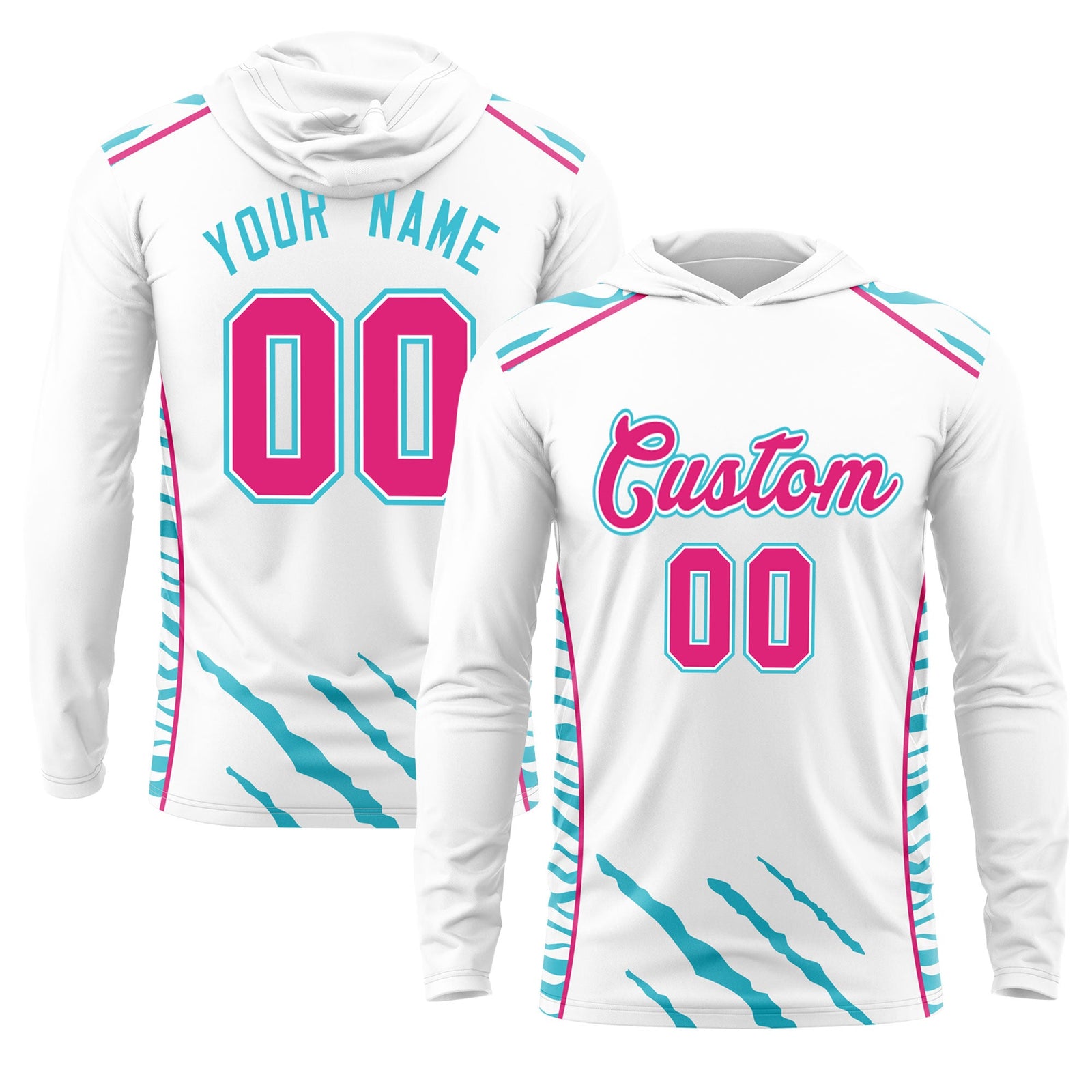 Custom White Basketball Shooting Shirt Performance Training Lightweight Hoodie| KXKSHOP