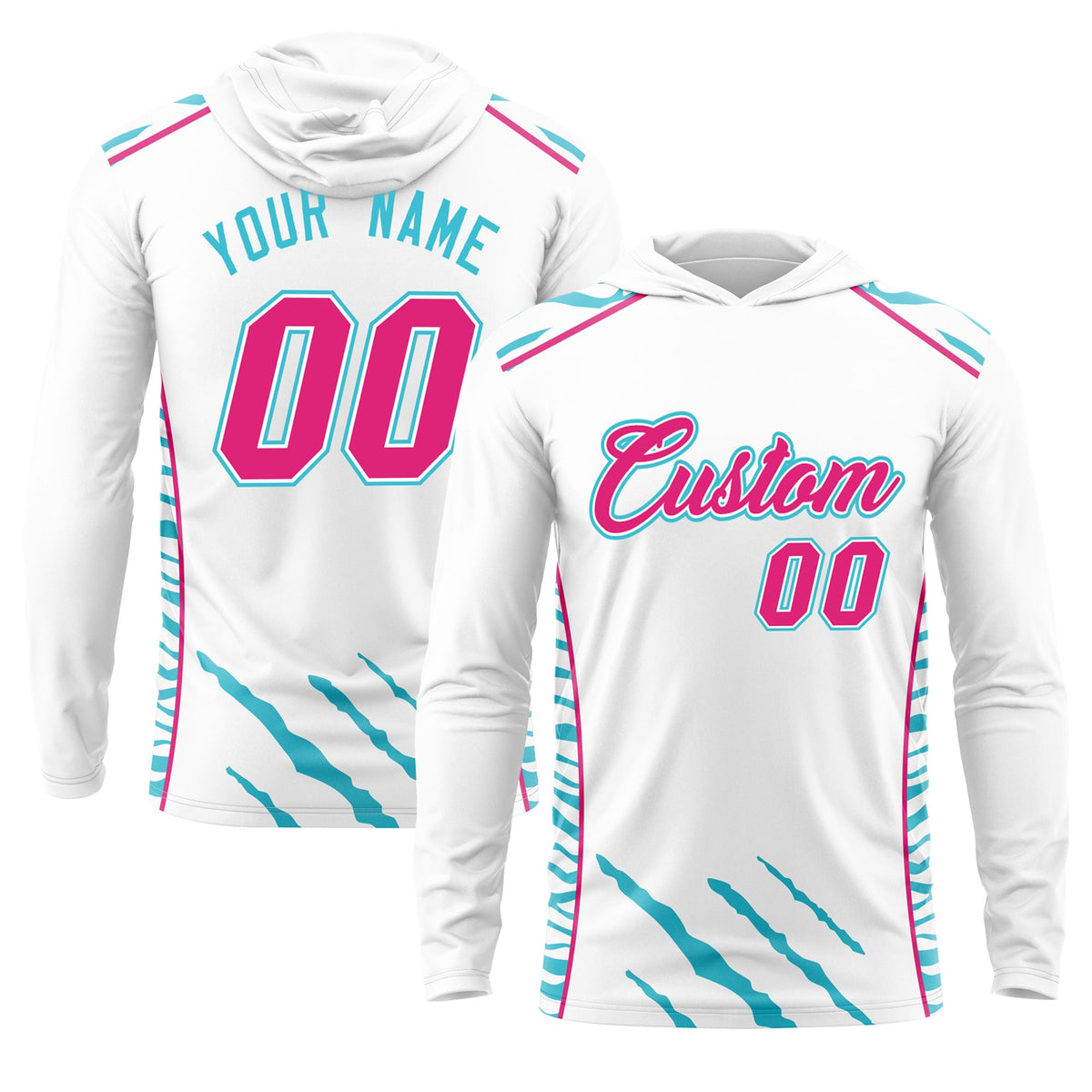 Custom White Basketball Shooting Shirt Performance Training Lightweight Hoodie| KXKSHOP