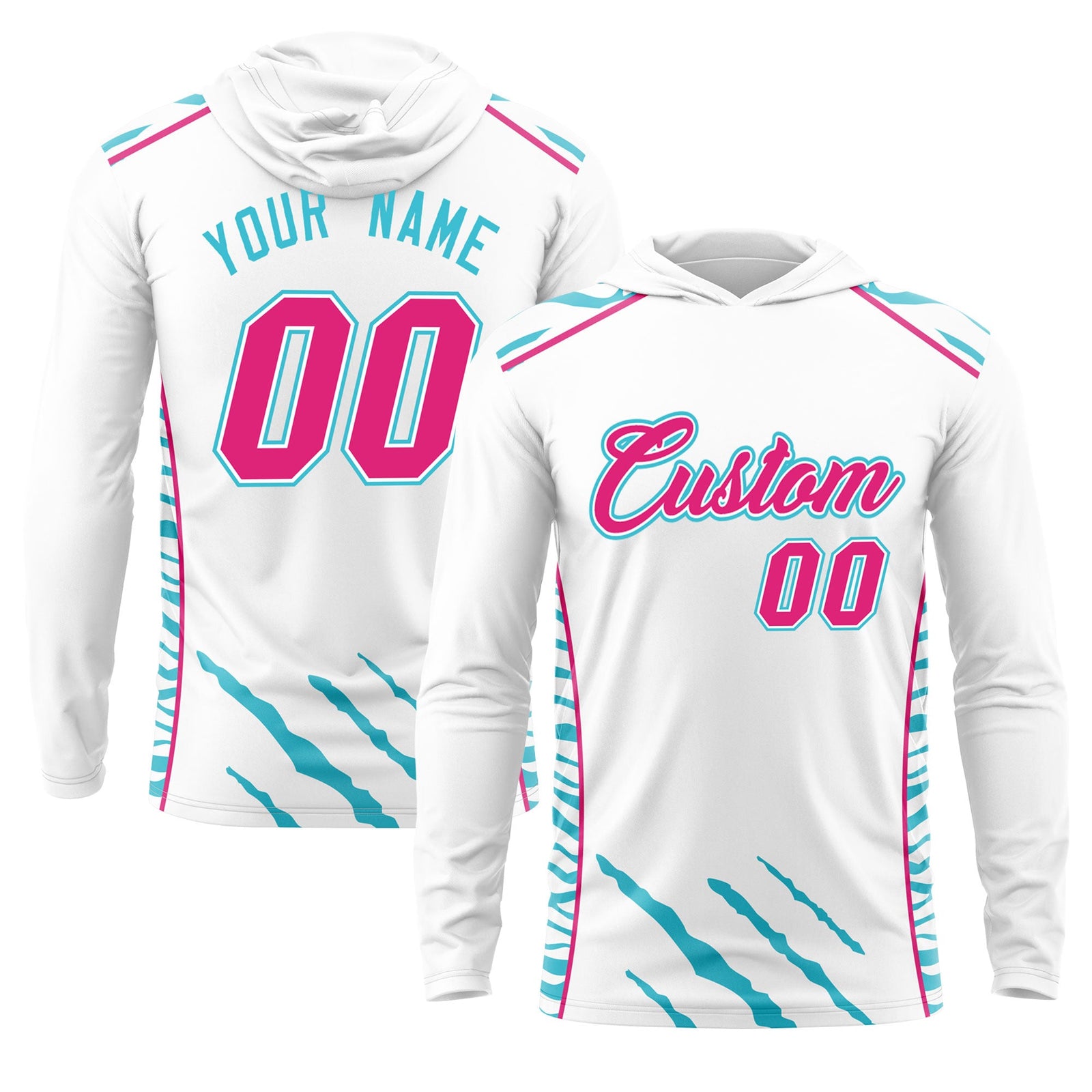 Custom White Basketball Shooting Shirt Performance Training Lightweight Hoodie| KXKSHOP