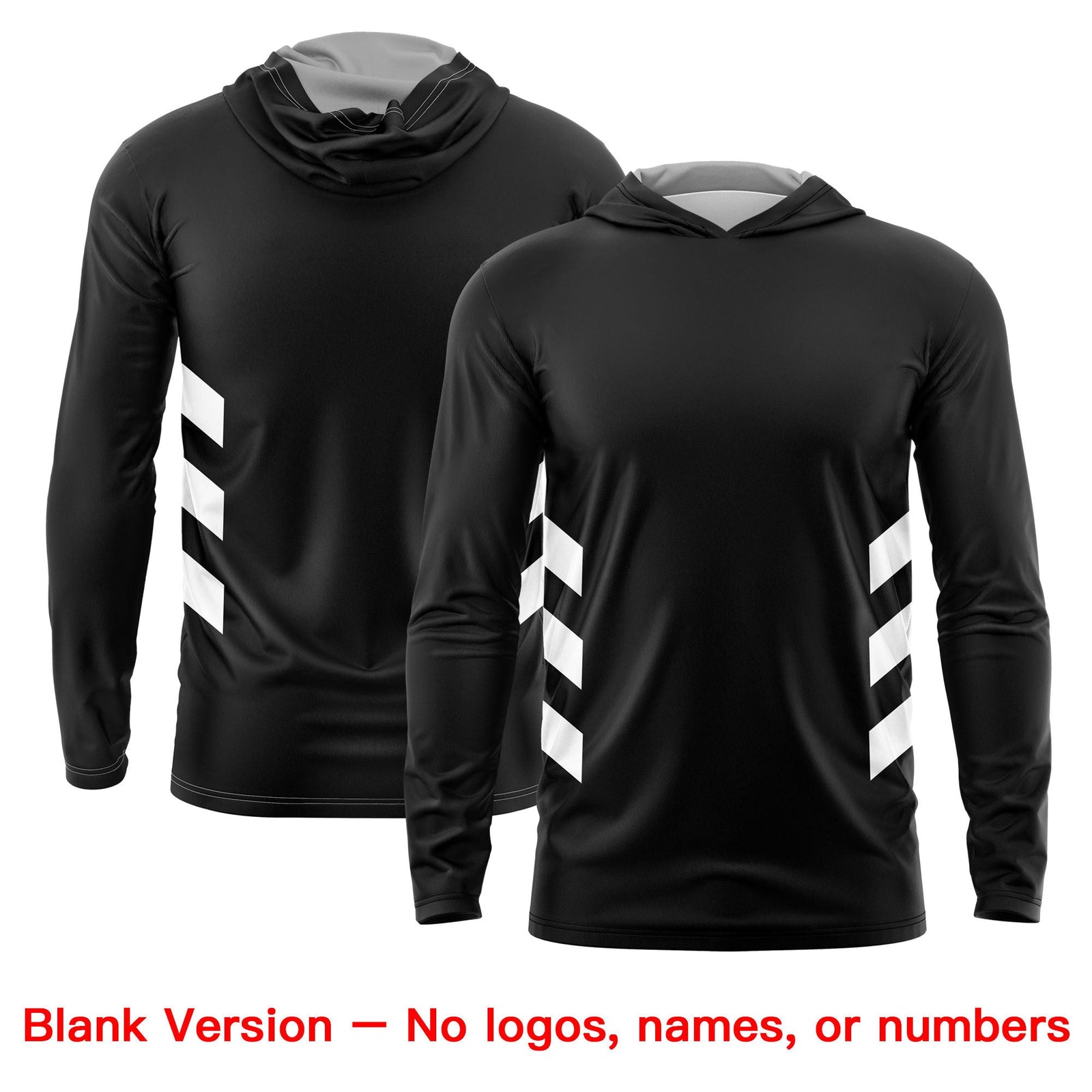 Custom Black White Basketball Shooting Shirt Performance Training Lightweight Hoodie| KXKSHOP