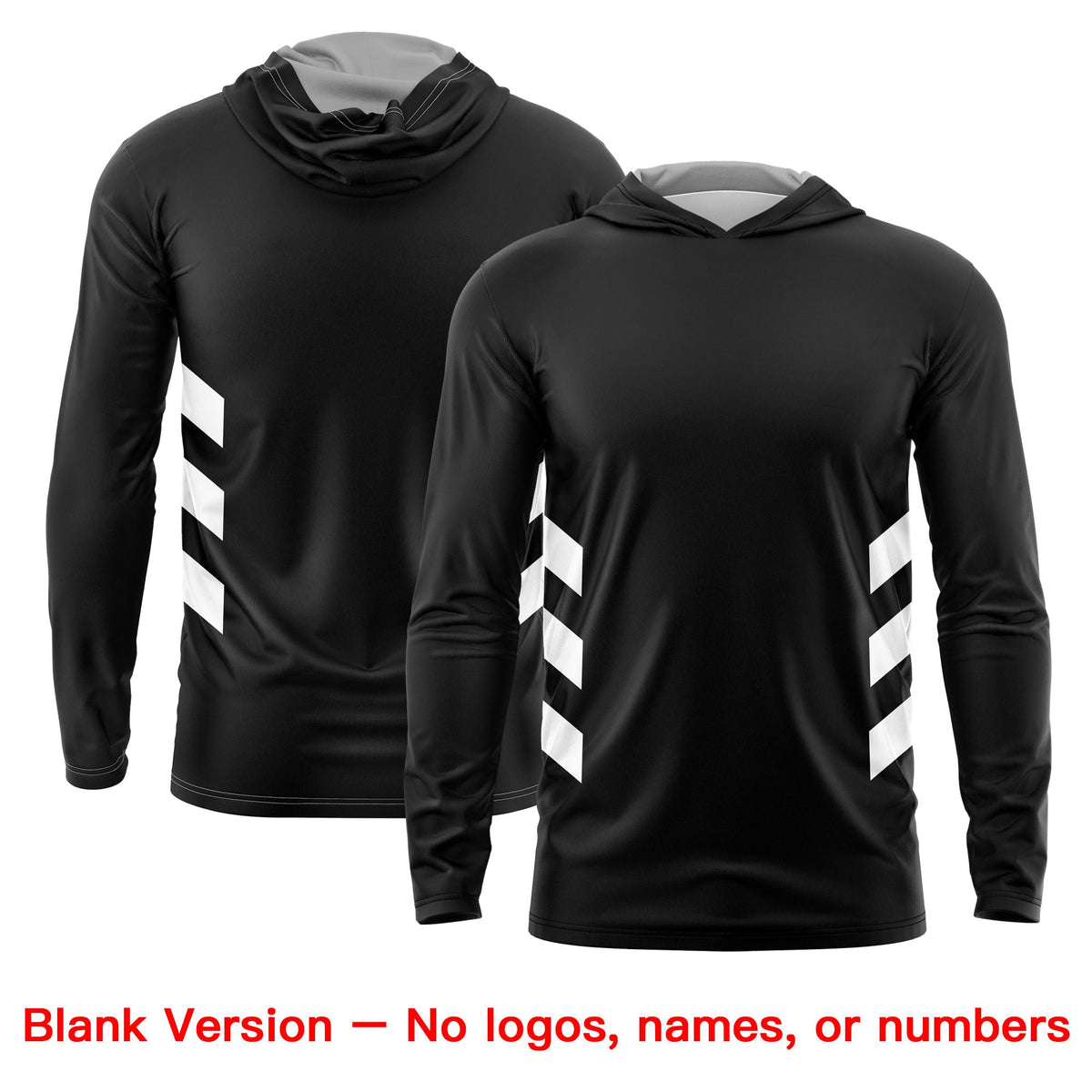 Custom Black White Basketball Shooting Shirt Performance Training Lightweight Hoodie| KXKSHOP