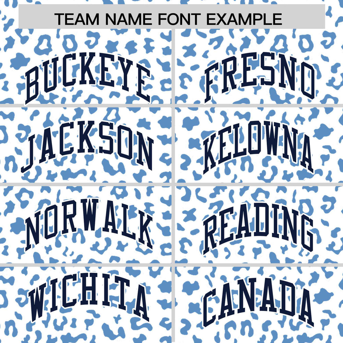 Custom White Light Blue Varsity Full-Zip Letterman Leopard Print Hoodie Jacket