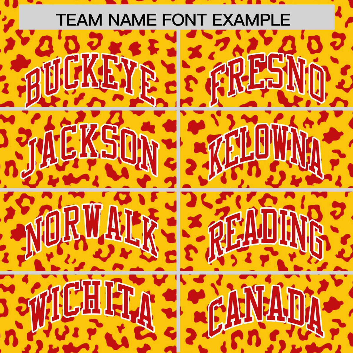 Custom Gold Red Varsity Full-Zip Letterman Leopard Print Hoodie Jacket